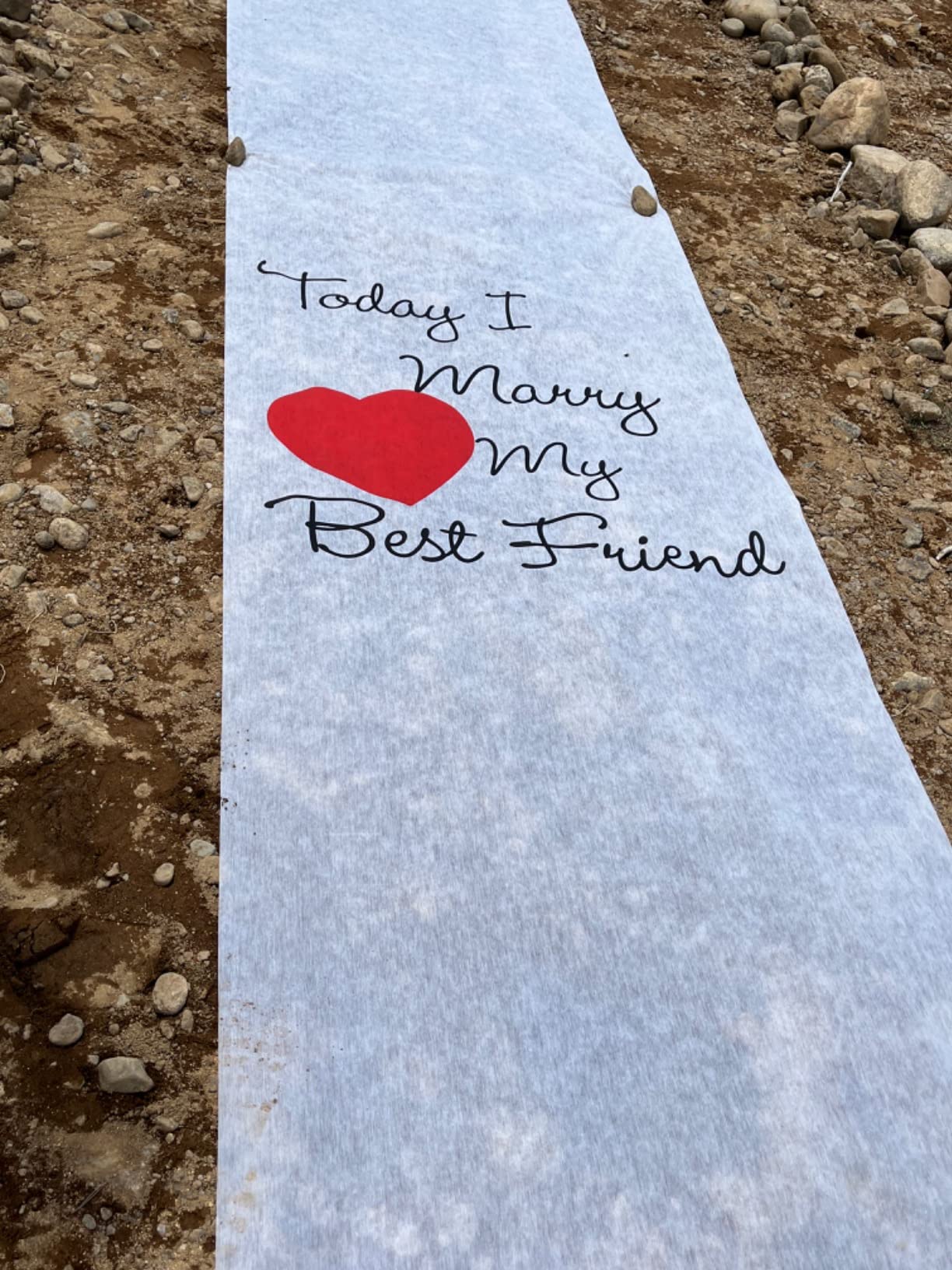 Fun Express Today I Marry My Best Friend Aisle Runner for Wedding (100 ft Long) Indoor and Outdoor Ceremony Decor customer photo 1