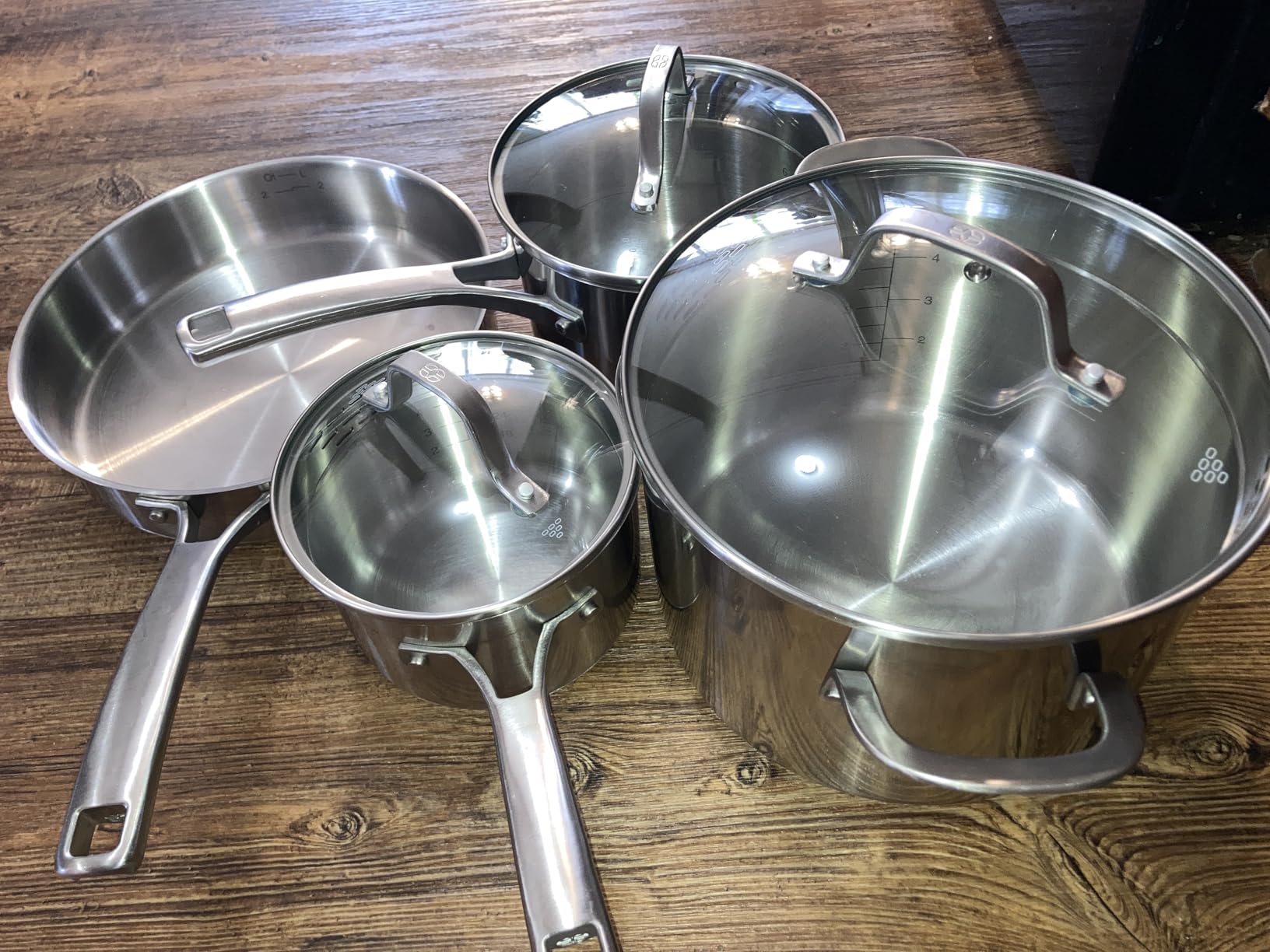 Calphalon Classic Stainless Steel Cookware Set 10-Piece - Impact-Bonded Aluminum Base - Stay-Cool Handles - Oven Safe 450F customer photo 1