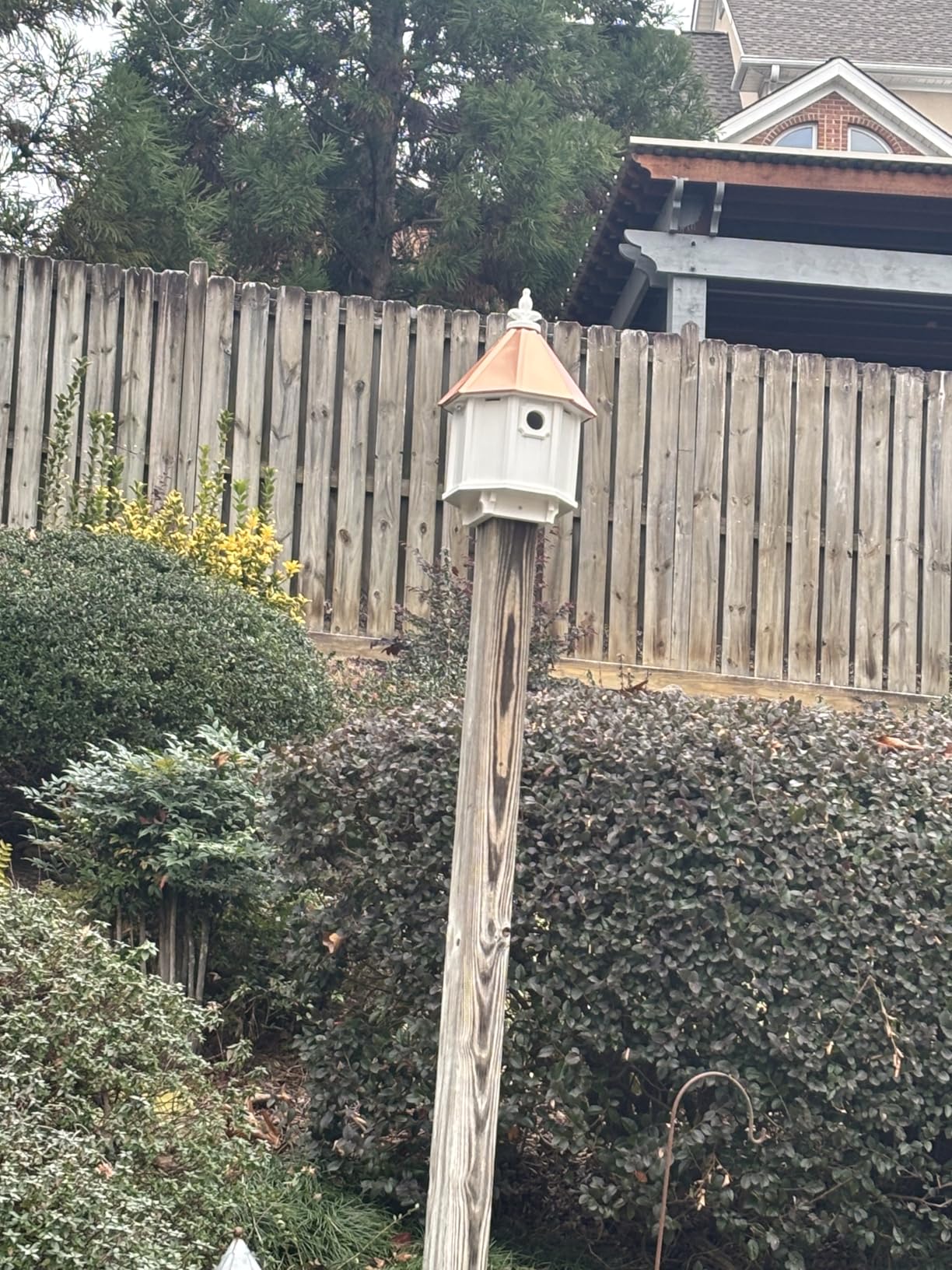 Handmade Copper Roof Bluebird House for Bluebirds & Songbirds, Made in USA (H8C) (4