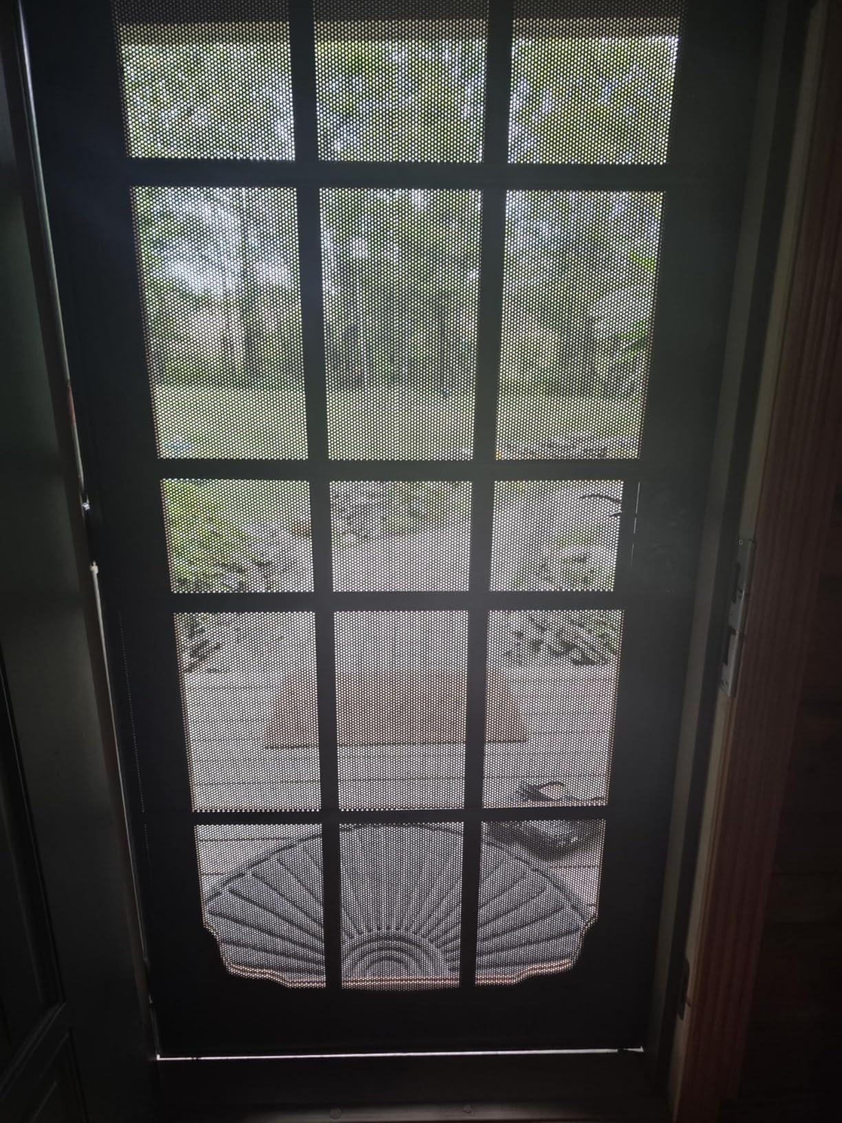 Prime-Line 3809BZ3068-I-WF Woodguard Steel Security Door, Bronze | Traditional Screen Door Style, Steel and Wood Construction, Non-Handed customer photo 1