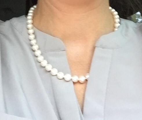 Japanese Akoya Pearl Pendant Necklace for Women, White Cultured Pearl, AA+ Grade, 14K Gold, 18 Inch Chain, Fine Jewelry Gift customer photo 1