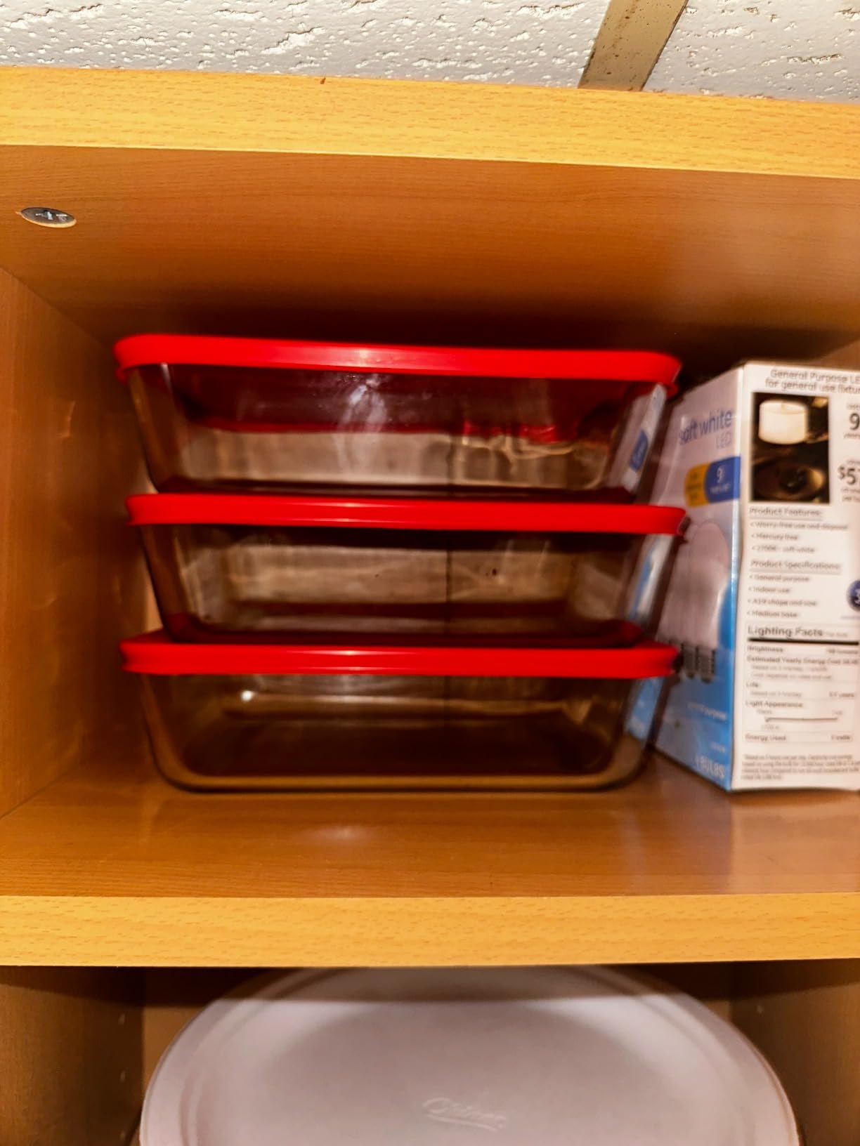 Pyrex 7211 6-Cup Glass Dish & 7211-PC Red Lid (4-Pack) - Made in USA | BPA-Free Plastic | Tempered Construction | Microwave Oven Safe | Secure Fit | Space-Saving Stackability customer photo 1