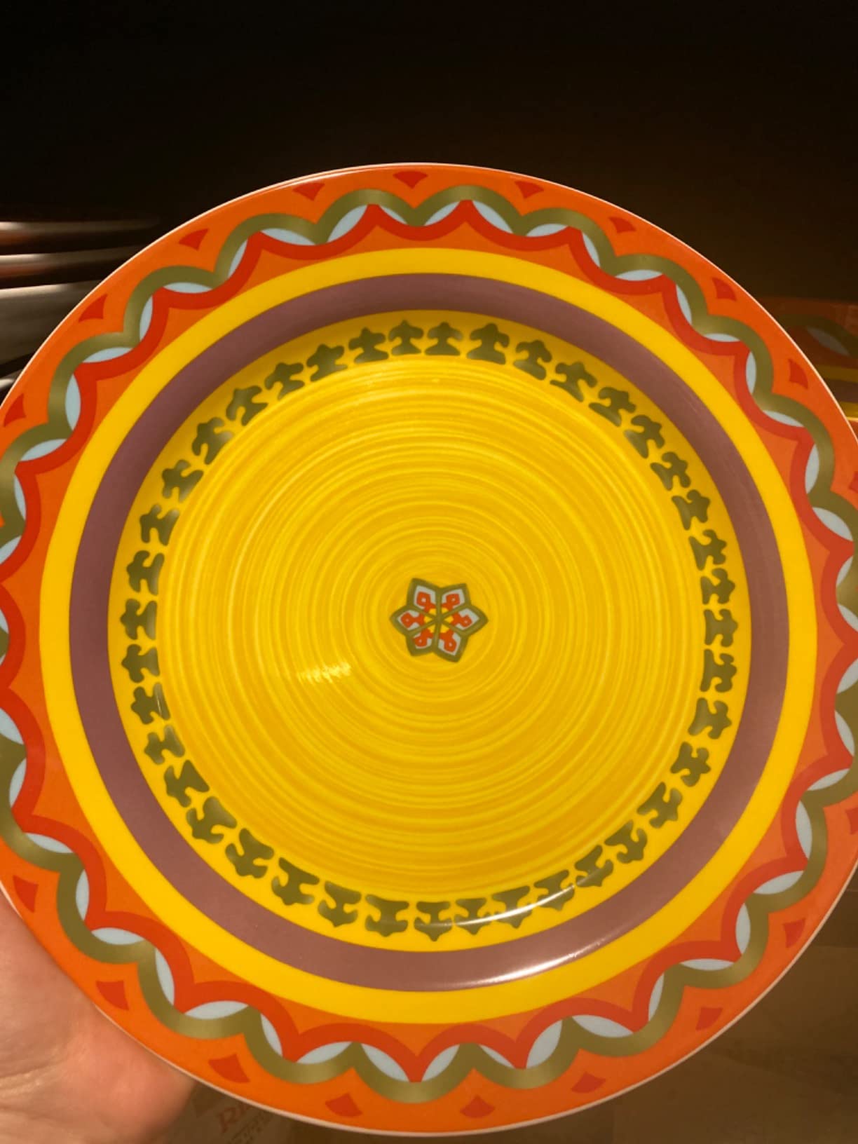 Euro Ceramica EC-GAL-1001 Galicia Collection Andalusian-Inspired 16 Piece Dinnerware Set, Vibrant Assorted Patterns, Multicolor customer photo 1