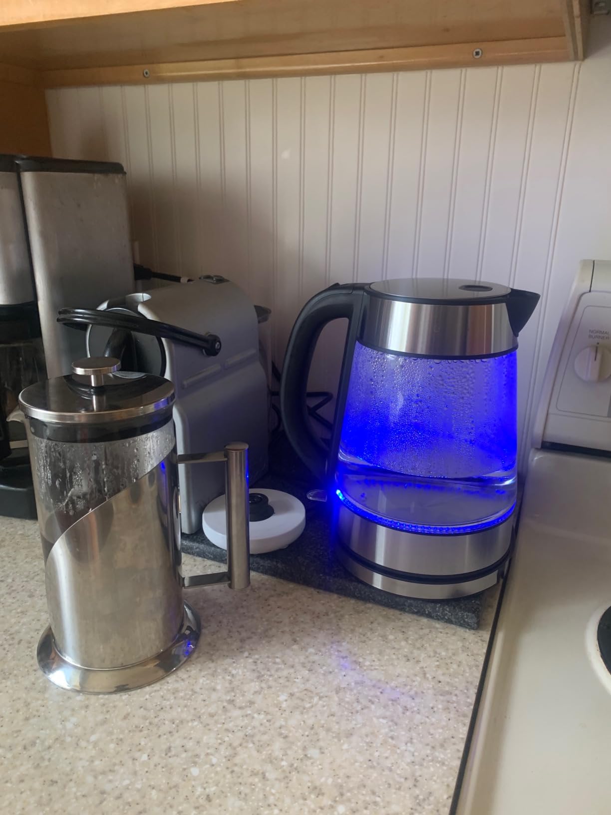 Cafe Du Chateau French Press Coffee Maker, 34 oz Glass, Stainless Steel - Easy Brew, Durable Clear Glass, 4-level Filtration, 34 oz Capacity, Coffee Press for Camping, Tea Brewer, BPA-Free Materials customer photo 2