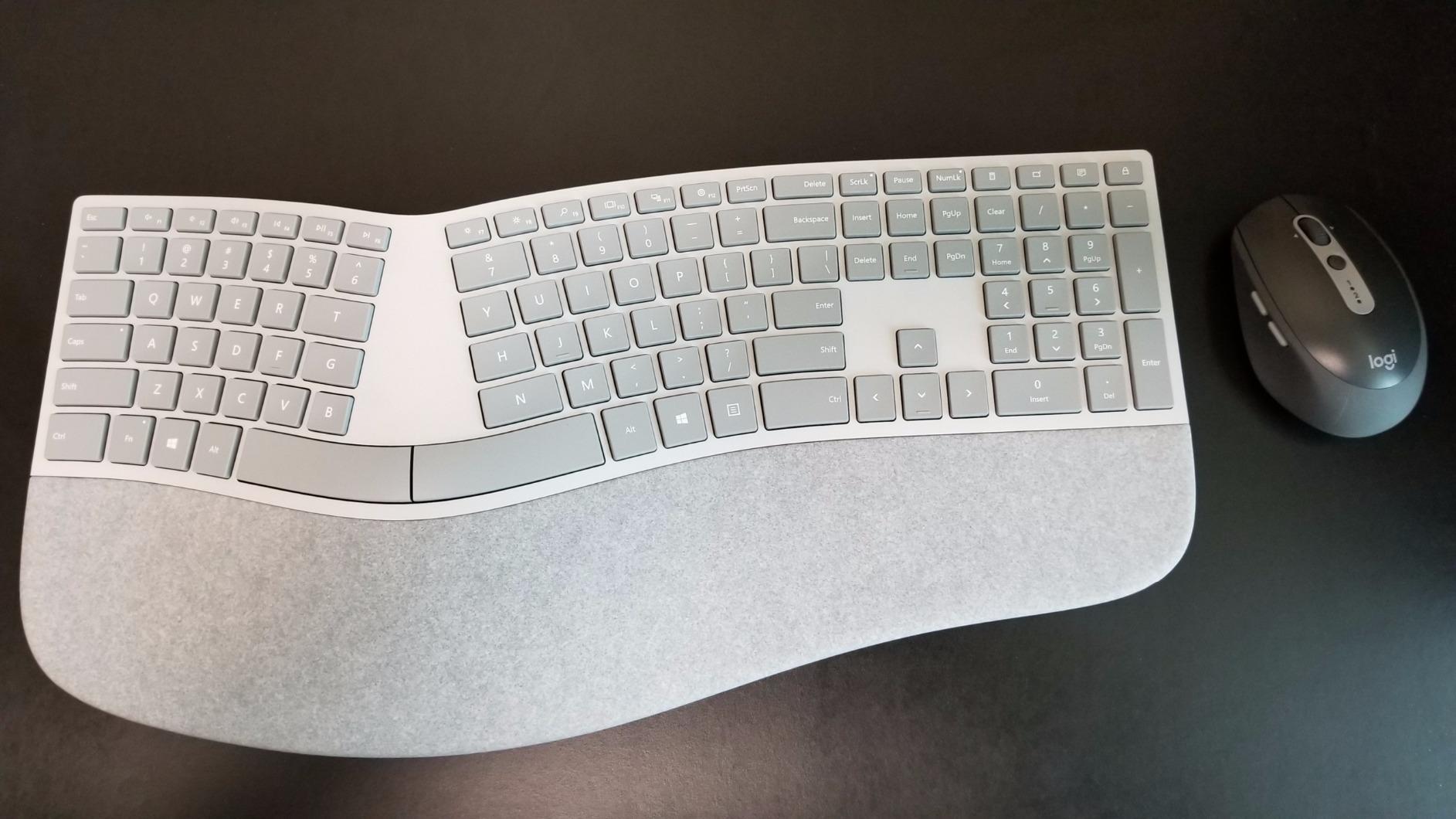 Microsoft 3RA-00022 Surface Ergonomic Wireless Keyboard,Gray customer photo 1