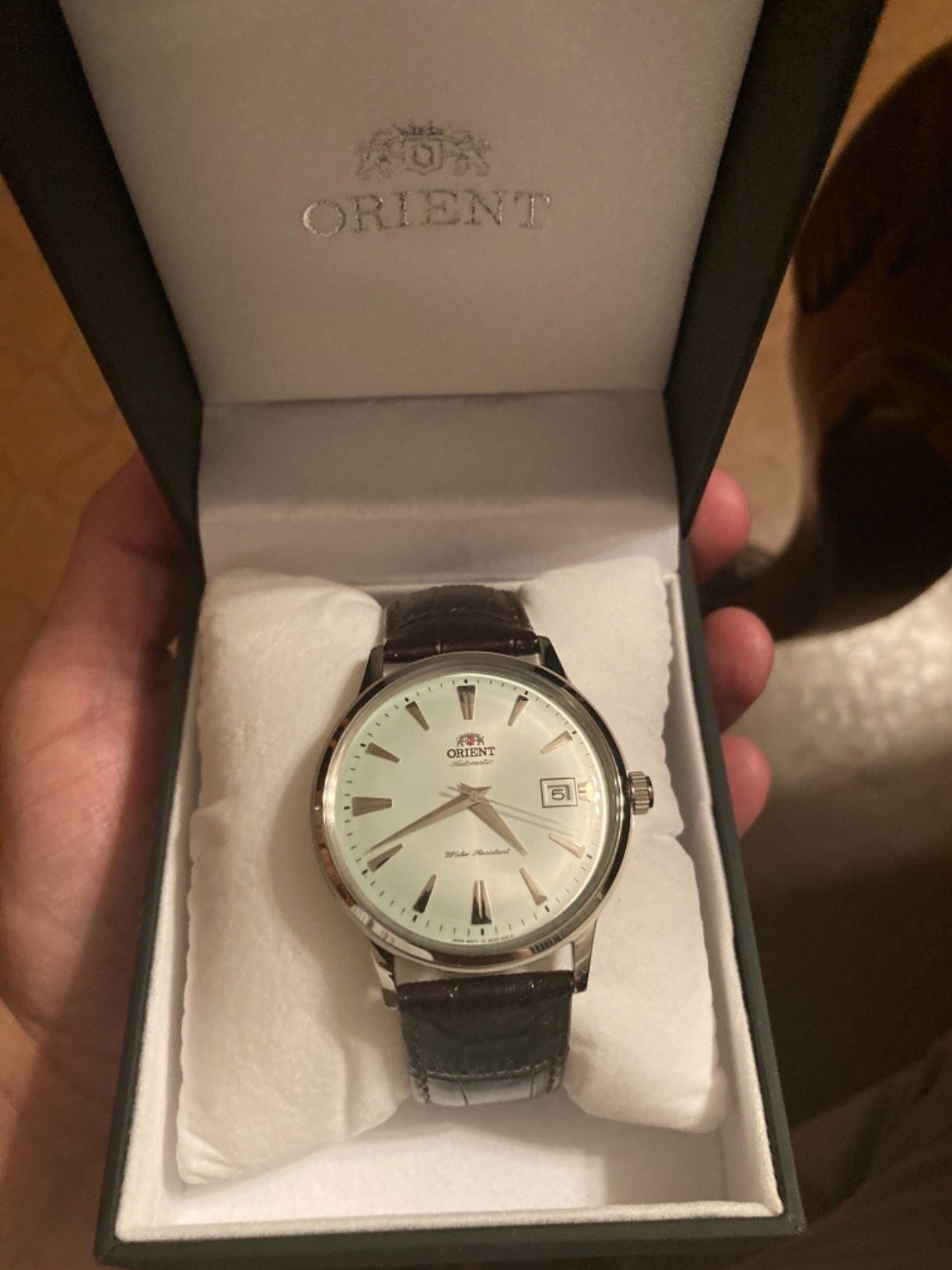 Orient Bambino Version 1 | Automatic/Hand-Winding Movement | 40.5mm Dress Watch | Domed Mineral Crystal customer photo 1