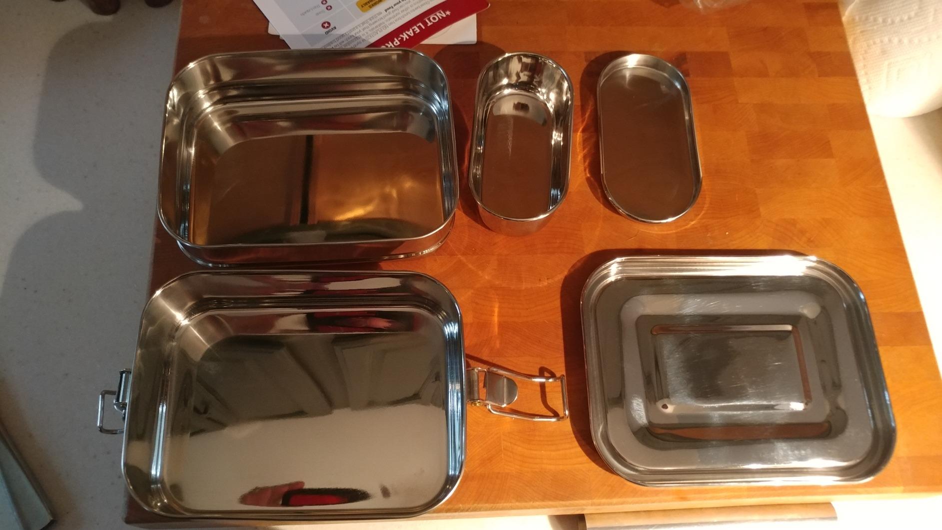 Stackable Stainless Steel Bento Box for Adults with Snack Pod - 6 Cup Capacity, Crack-Resistant, Secure Locks, Eco-Friendly Lunch Box Container for Work, Office & Travel customer photo 2