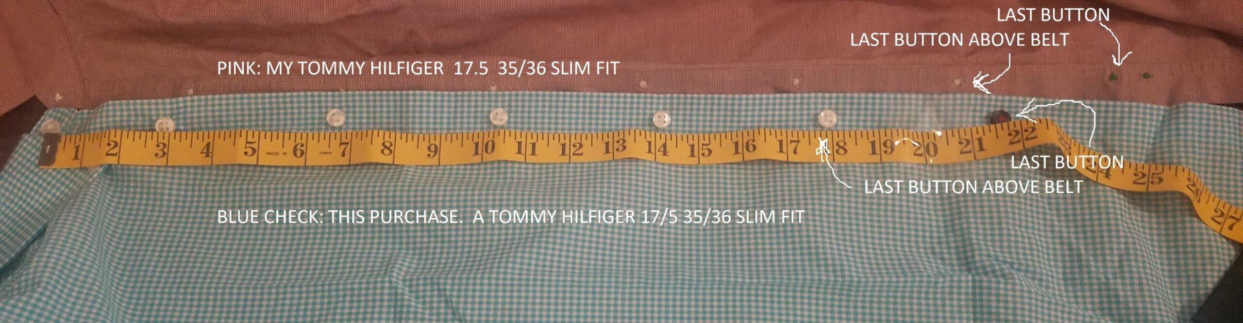 Tommy Hilfiger Men's Slim Fit Non Iron Gingham Dress Shirt customer photo 2