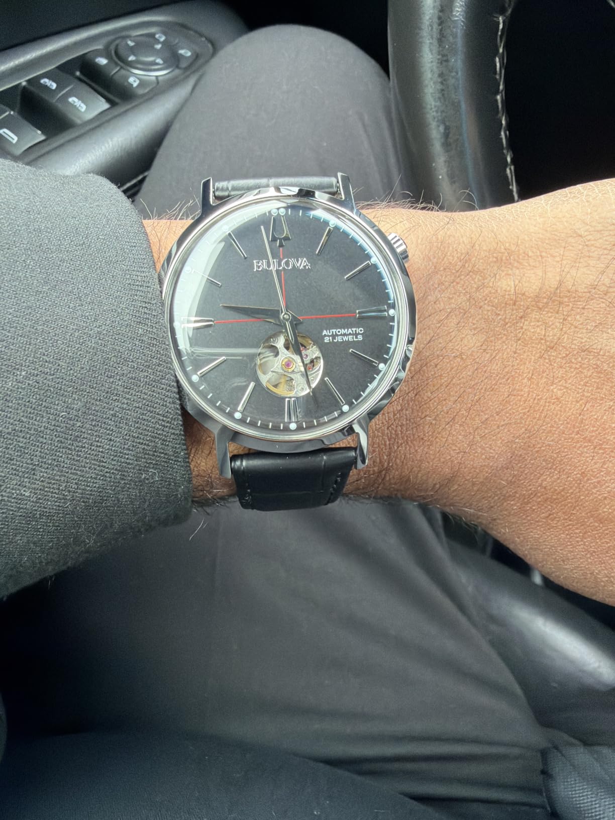 Bulova Men's Classic Aerojet 3-Hand Automatic Leather Strap Watch customer photo 1