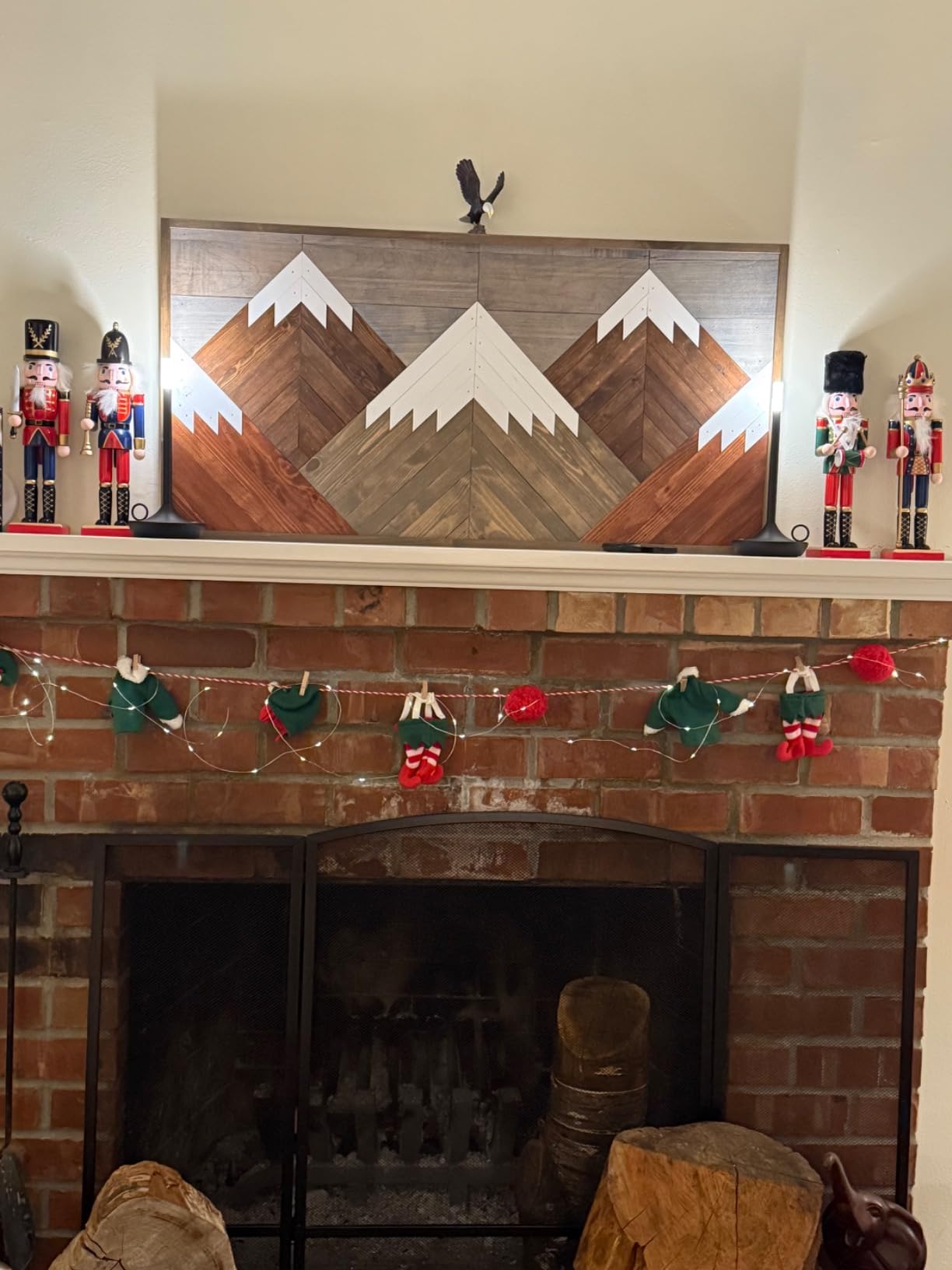 Wooden Nutcracker Ornaments Christmas Decoration Figures Puppet Home Decor (12 Inch, Set) customer photo 1