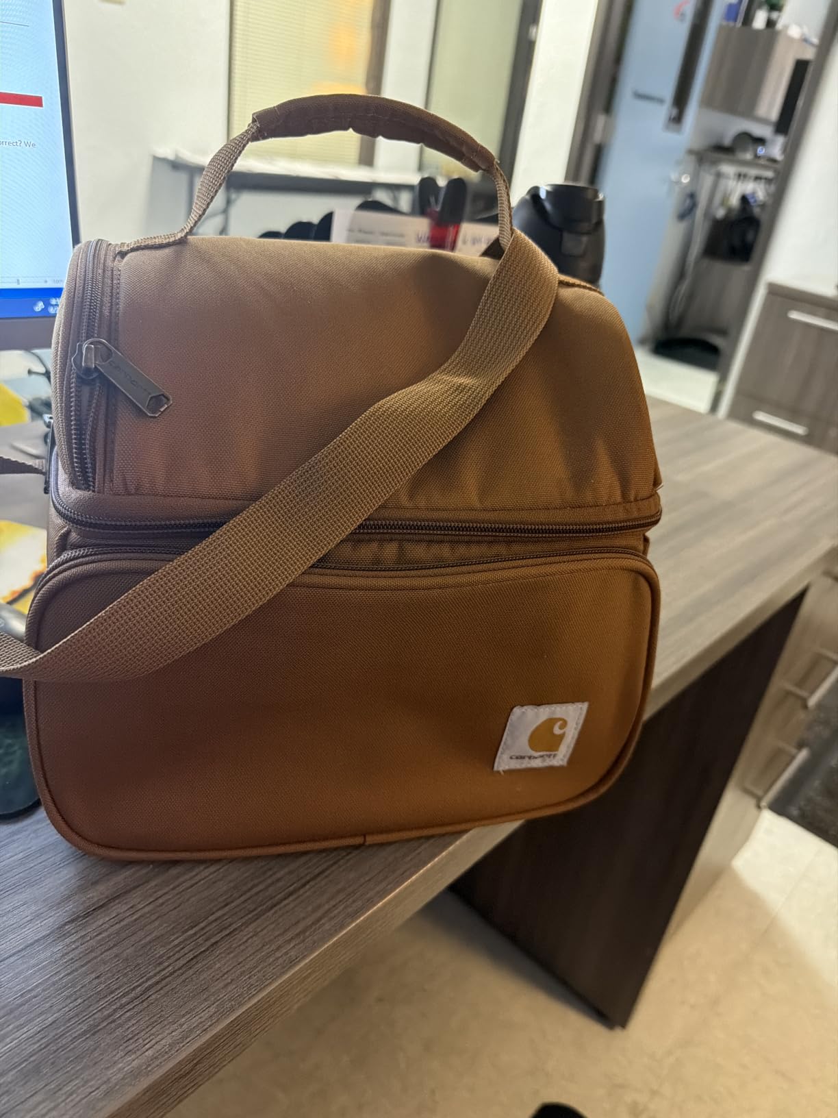 Carhartt Camping Cooler, Worksite Lunchbox, Soft Shell Lunch Bag for Construction Sites, Work and Everyday Use, Black customer photo 2