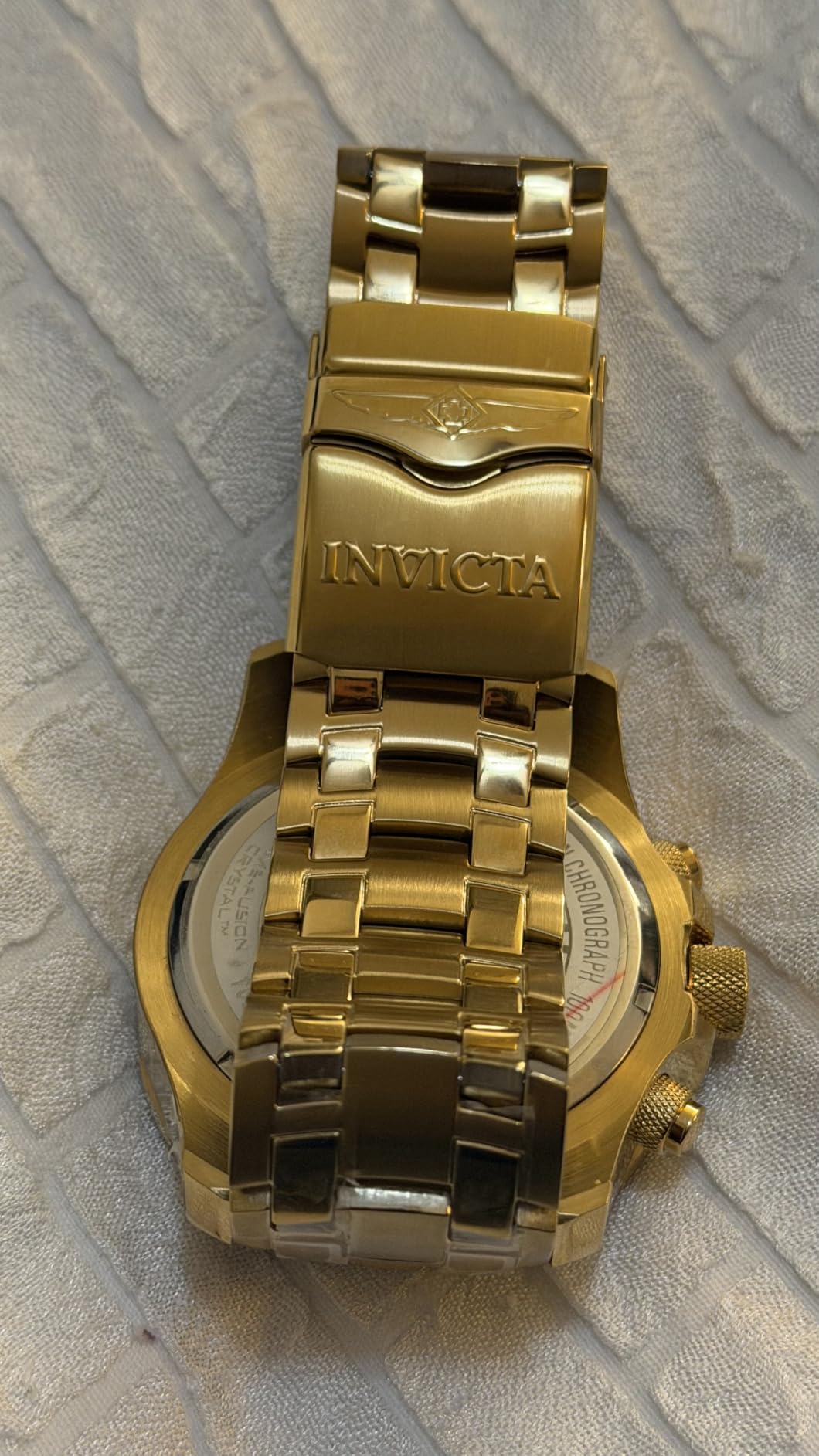 Invicta Men's Pro Diver Scuba Quartz Chronograph Carbon Fiber Bezel Abalone Dial Bracelet Watch, 50mm customer photo 2