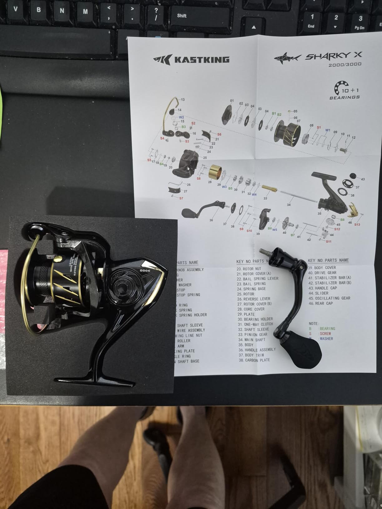 KastKing Sharky III Spinning Reel - 5.2:1 & 6.2:1 Gear Ratios, Carbon Fiber Drag 33-39.5LB, 10+1 Stainless Bearings, Lightweight Nylitech Body, for Saltwater & Freshwater customer photo 2