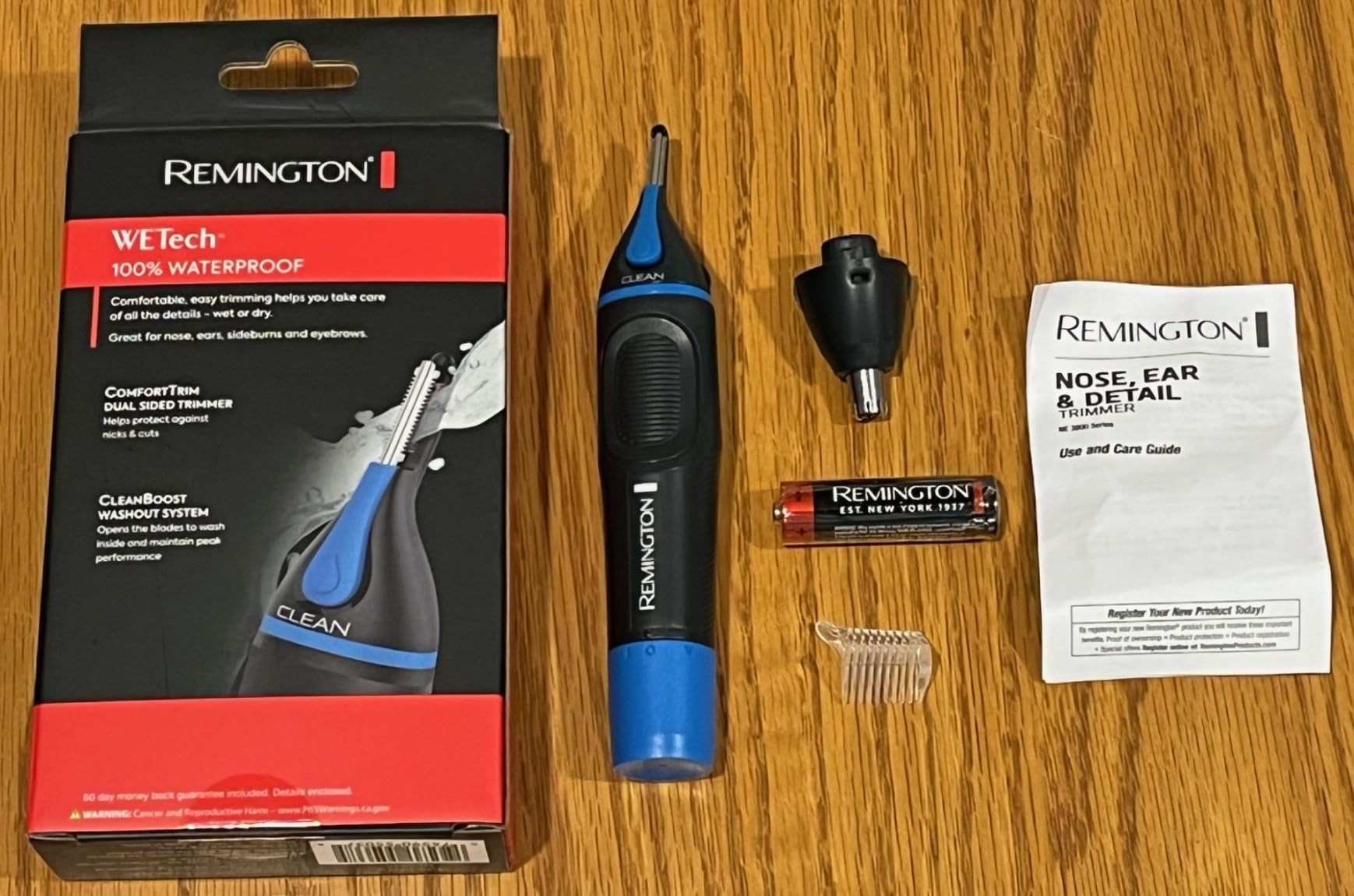 Remington Nose, Ear & Eyebrow Trimmer - Dual Edge Precision Blades, CLEANBoost Easy-Clean System, Waterproof Wet/Dry Groomer, Rotary + Detail Heads, Eyebrow Comb Included customer photo 1