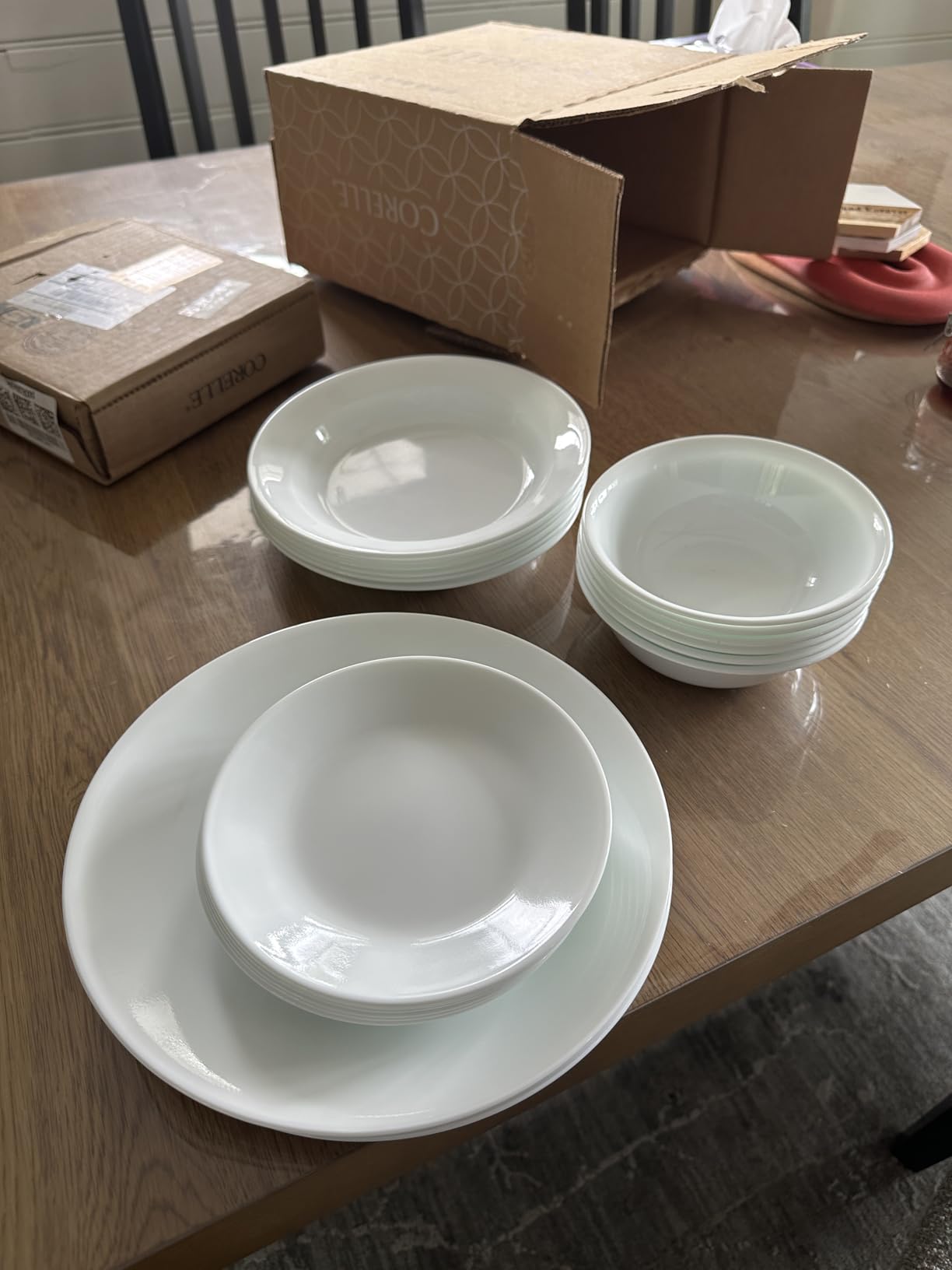 Vitrelle 18-Piece Service for 6 Dinnerware Set Triple Layer Glass and Chip Resistant, Lightweight Round Plates and Bowls Set, Ocean Blue customer photo 2