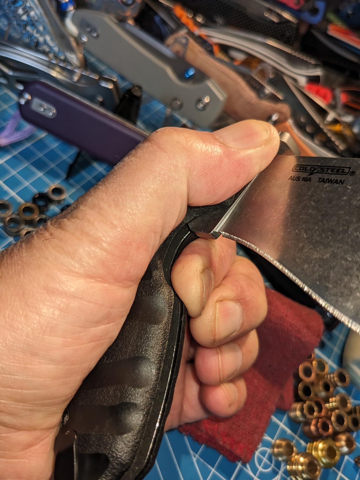 COLD STEEL Spartan 4.5 in Japanese AUS10A Blade Tactical Pocket Folding Knife w/Tri-Ad Lock and Griv-Ex Handle w/Steel Liners customer photo 1