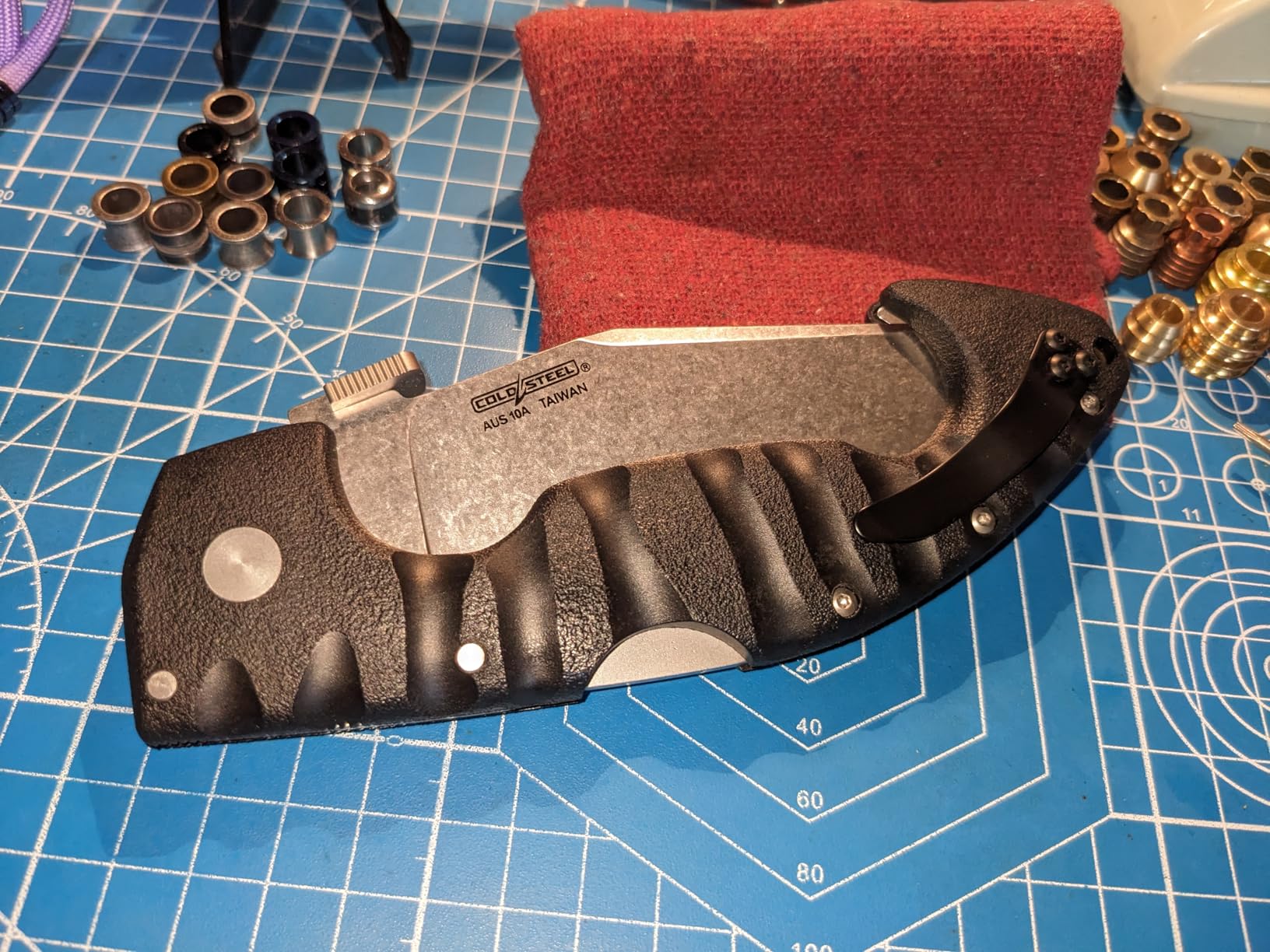 COLD STEEL Spartan 4.5 in Japanese AUS10A Blade Tactical Pocket Folding Knife w/Tri-Ad Lock and Griv-Ex Handle w/Steel Liners customer photo 2