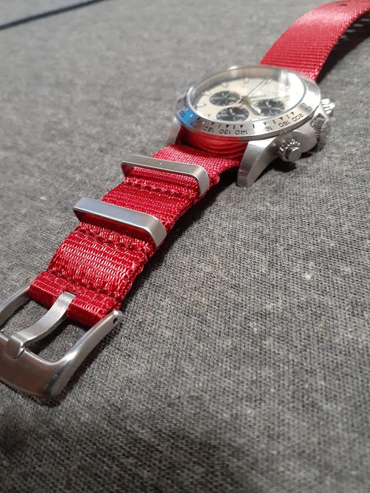 Benchmark Seatbelt Nylon Watch Band - Premium Waterproof Ballistic Nylon One-Piece Military Watch Bands customer photo 1