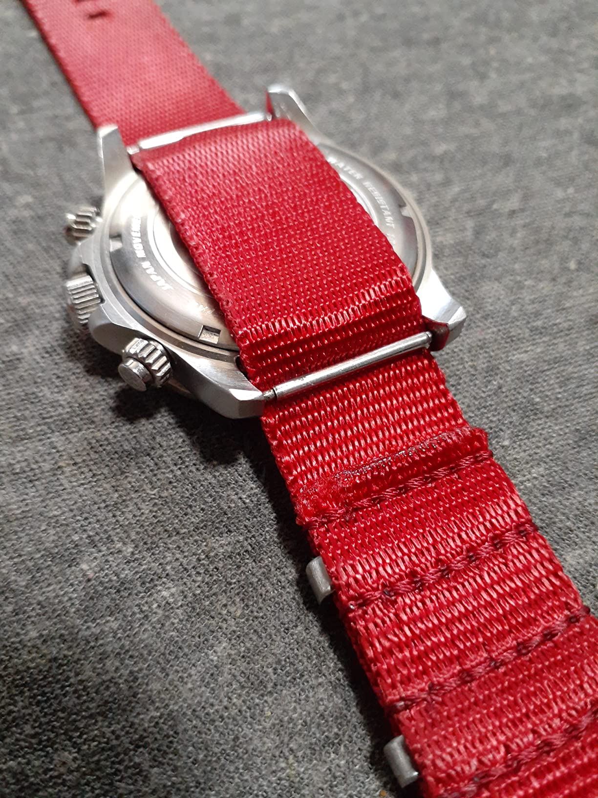 Benchmark Seatbelt Nylon Watch Band - Premium Waterproof Ballistic Nylon One-Piece Military Watch Bands customer photo 2
