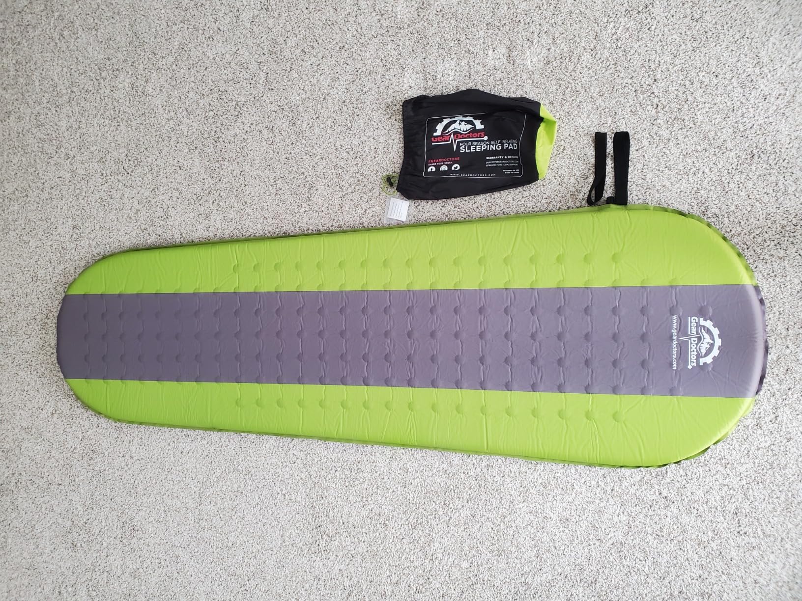 Gear Doctors Oxylus 4.3 R-Value Insulated Foam Self Inflating Sleeping Pad Camping - Sleeping Pad Backpacking Air Mattress - Camping Mattress Self Inflating Camp Mat 4 Seasons Sleep Mat customer photo 2