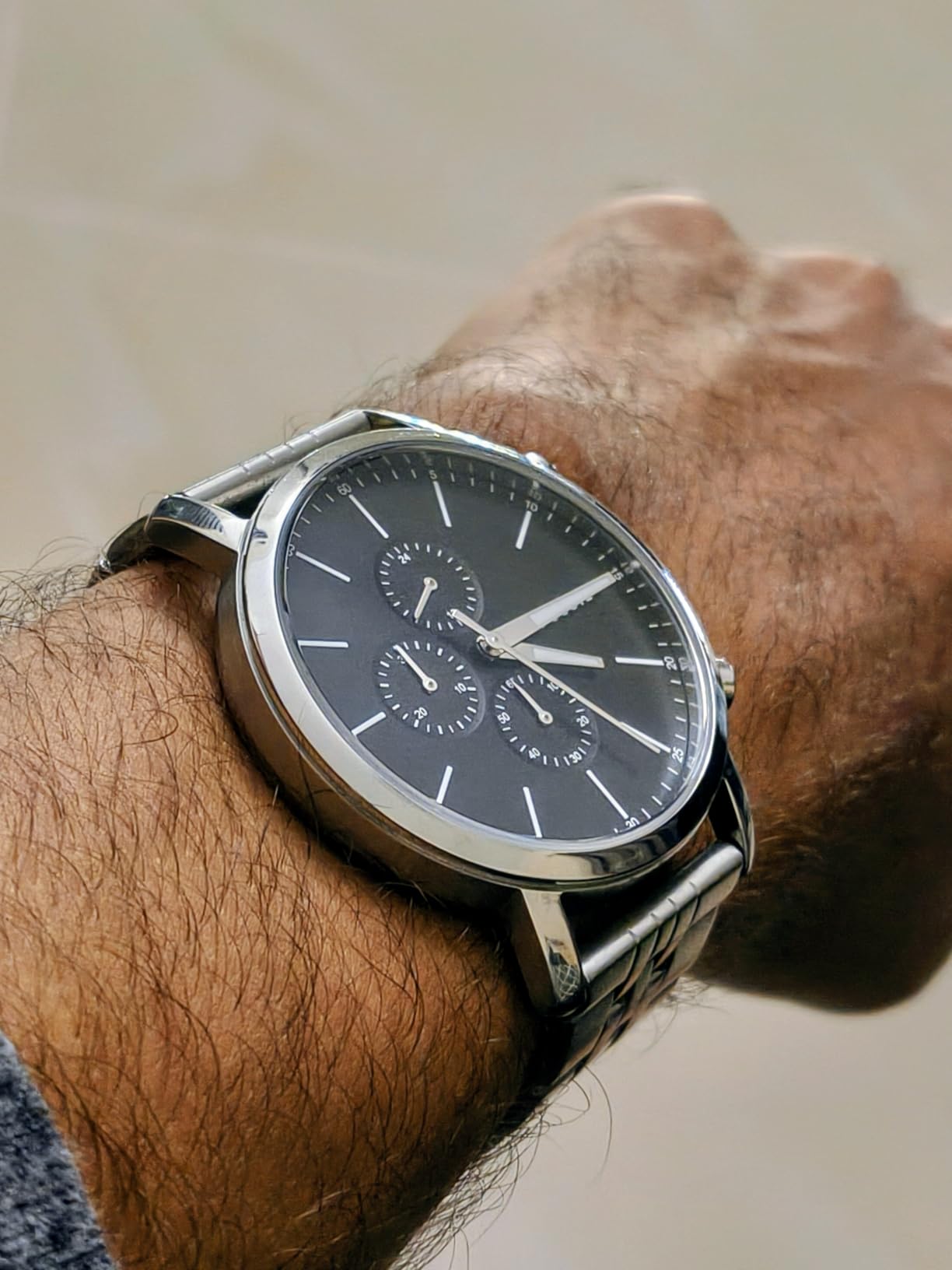 Fossil Men's Luther Stainless Steel Dress Quartz Watch customer photo 1