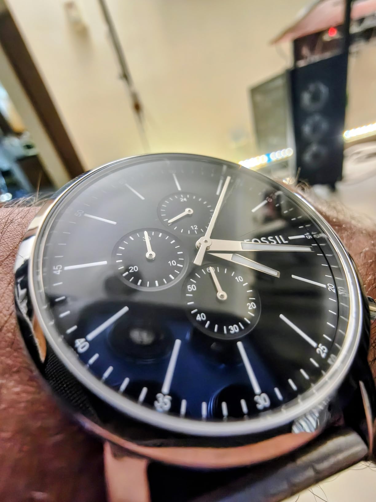 Fossil Men's Luther Stainless Steel Dress Quartz Watch customer photo 2
