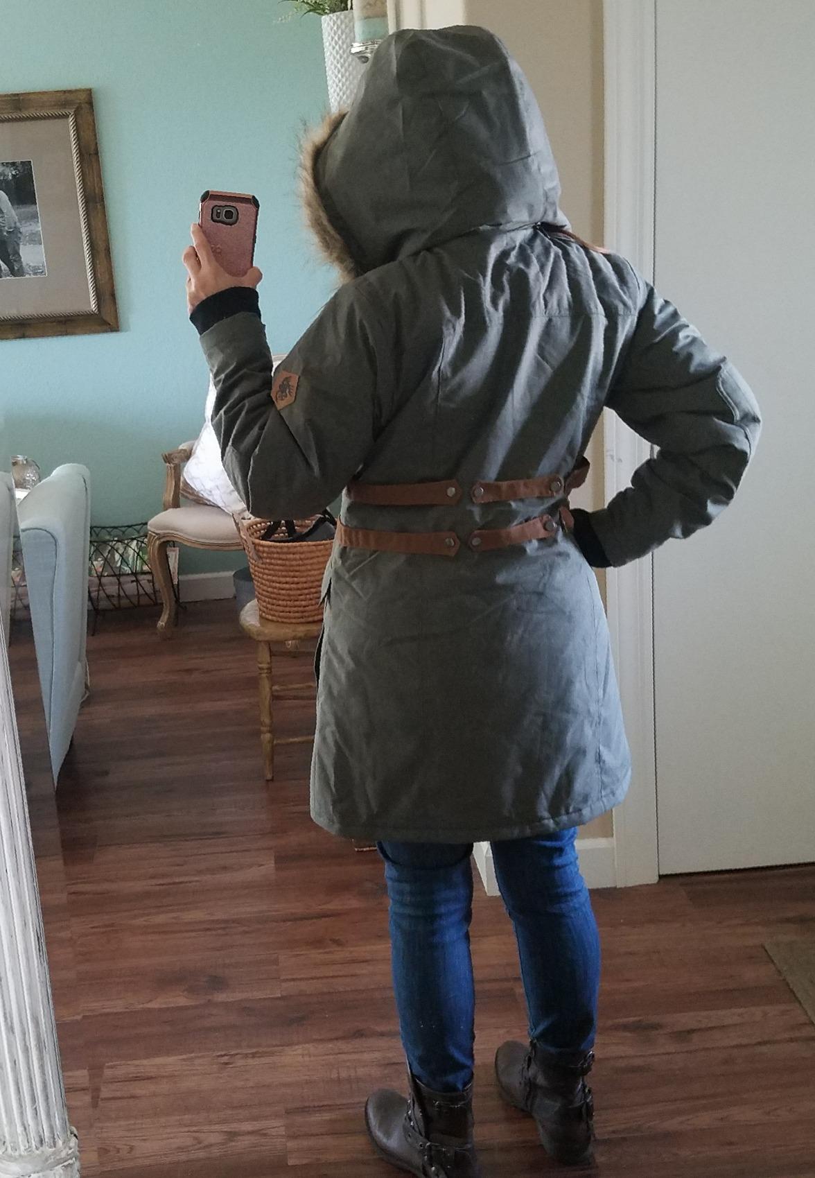 Womens Parka with Hood Water Resistant Shell Polyfill Insulated Winter Coat customer photo 2