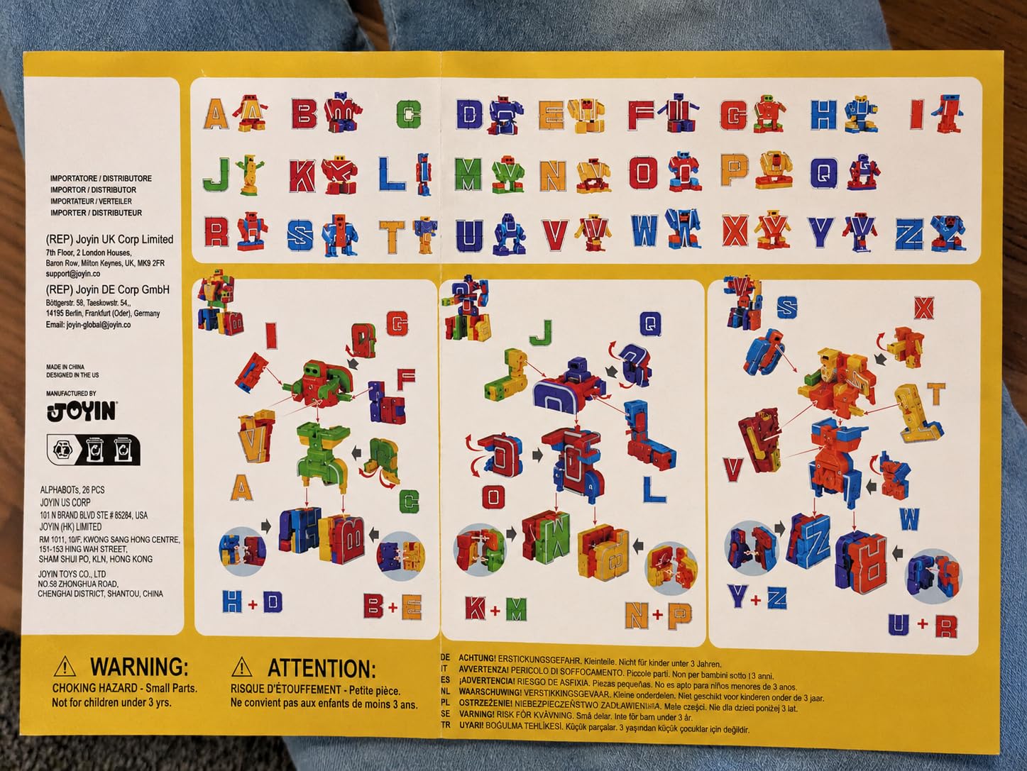 JOYIN Alphabet Robots Toys for Kids, ABC Learning Toys, Alphabots, Letters, Toddlers Education Toy, Carnival Prizes, Treasure Box and Prize for Classroom, Birthday Gift for Kids 3 4 5 6 7 8 customer photo 1