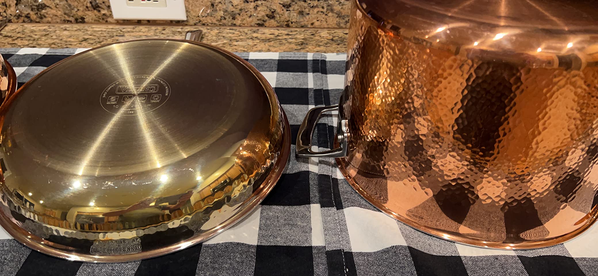 Viking 3-Ply Pots and Pans Set, 10 Piece Copper Kitchen Cookware with Glass Lids, Hammered Copper customer photo 1