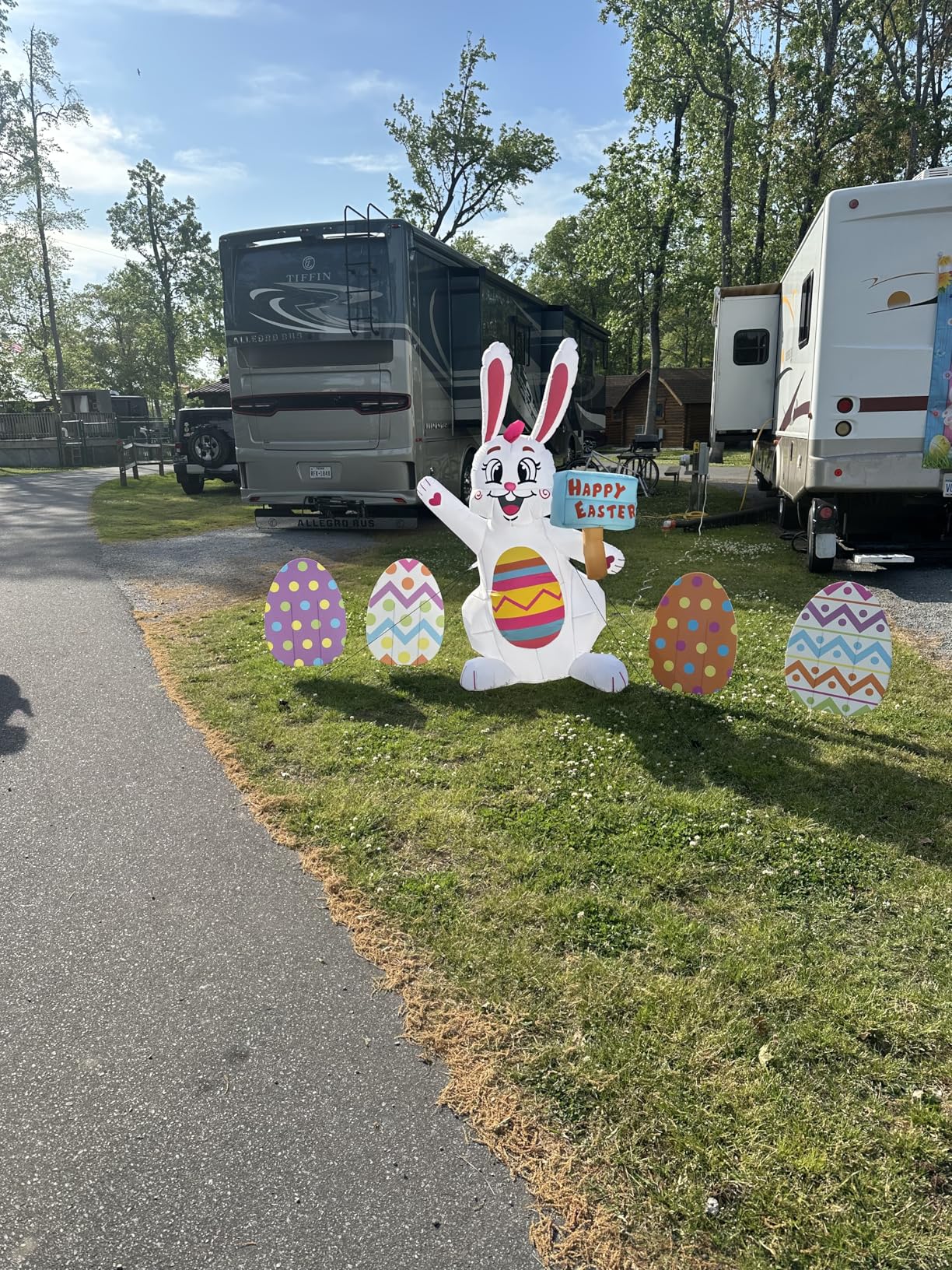 Fun Express Jumbo Easter Eggs Yard Signs 4-Pack - Large 18x24.5 Outdoor Easter Decorations with Stakes customer photo 1