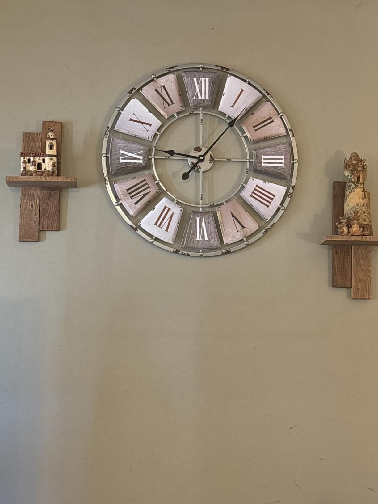 Sorbus Decorative Large 24-Inch Wall Clock for Living Room, Vintage Industrial Modern Rustic Farmhouse Style, Oversized Roman Numeral Clock, Modern Wall Clock customer photo 1