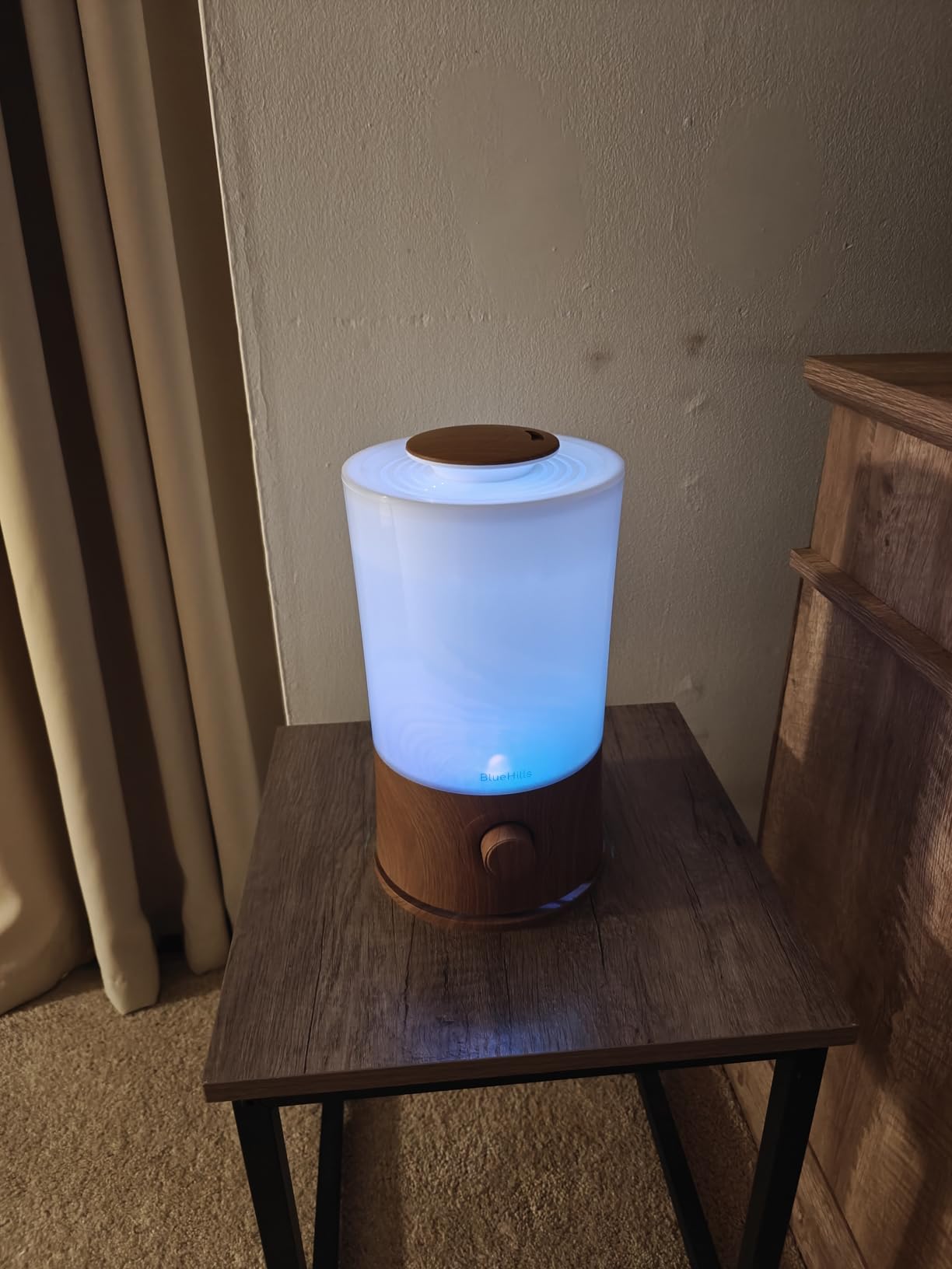BlueHills Premium 2000 ML XL Essential Oil Diffuser Aromatherapy Humidifier for Large Room Home 40 Hour Run Huge Coverage Area 2 Liter Extra Large Capacity Diffuser High Mist Dark Wood Grain E003 customer photo 1