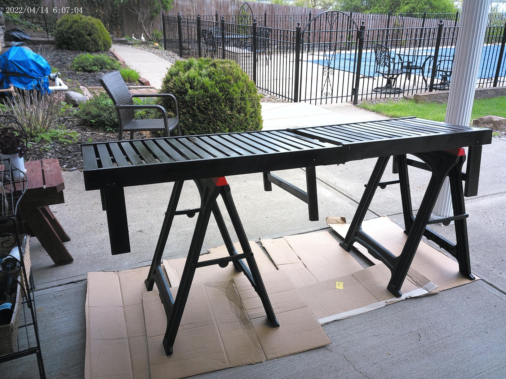 Ironton Plastic Foldable Sawhorses, 1 Pair - 700-Lb. Total Capacity customer photo 1