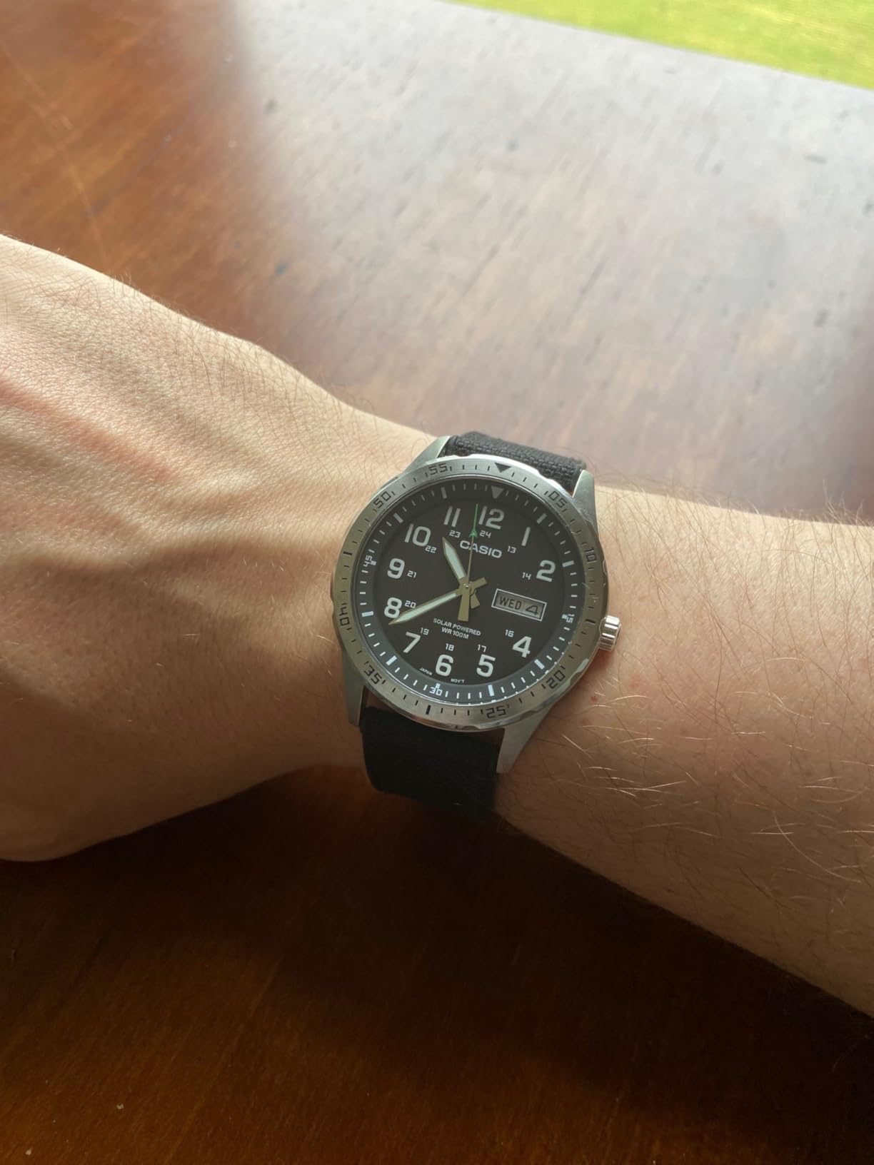 Casio MTPS120L Series Unisex Analog Solar Powered Watch, 100M WR, Stainless Steel Case, Military Styling customer photo 2