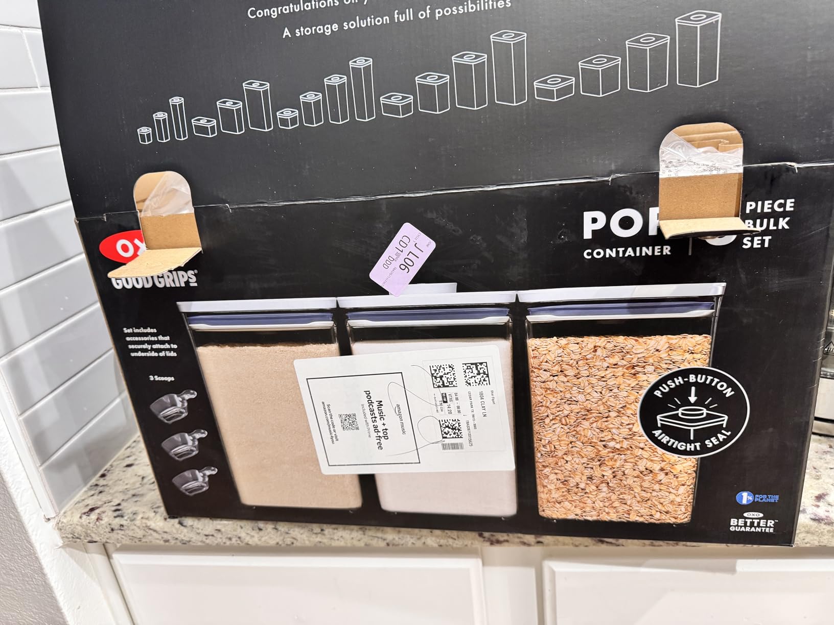 OXO Good Grips POP Airtight Food Storage Containers for Pantry, 6-Piece Set customer photo 2