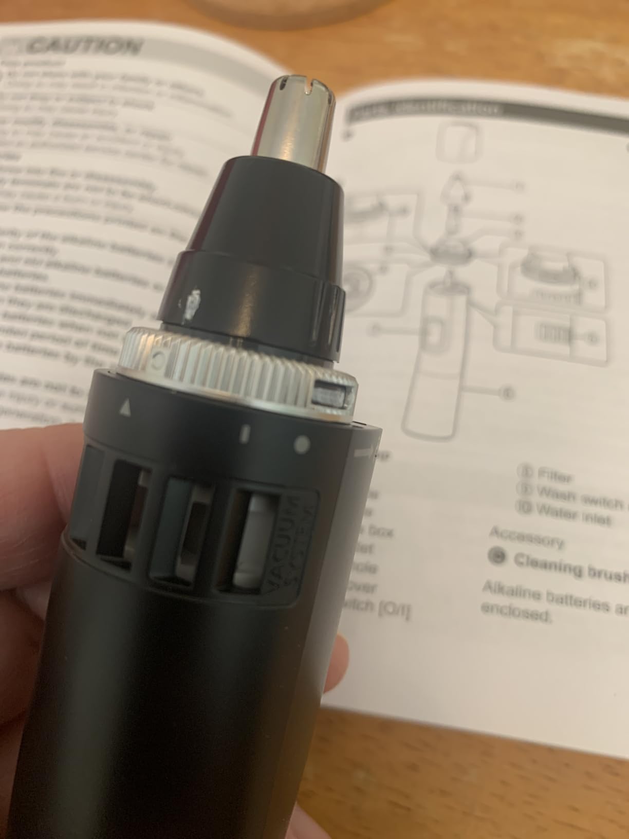 Panasonic Ear and Nose Hair Trimmer for Men with Vacuum Cleaning System, Powerful Motor and Dual-Edge Blades for Smoother Cutting, Wet/Dry - ER-GN70-K (Black) customer photo 2