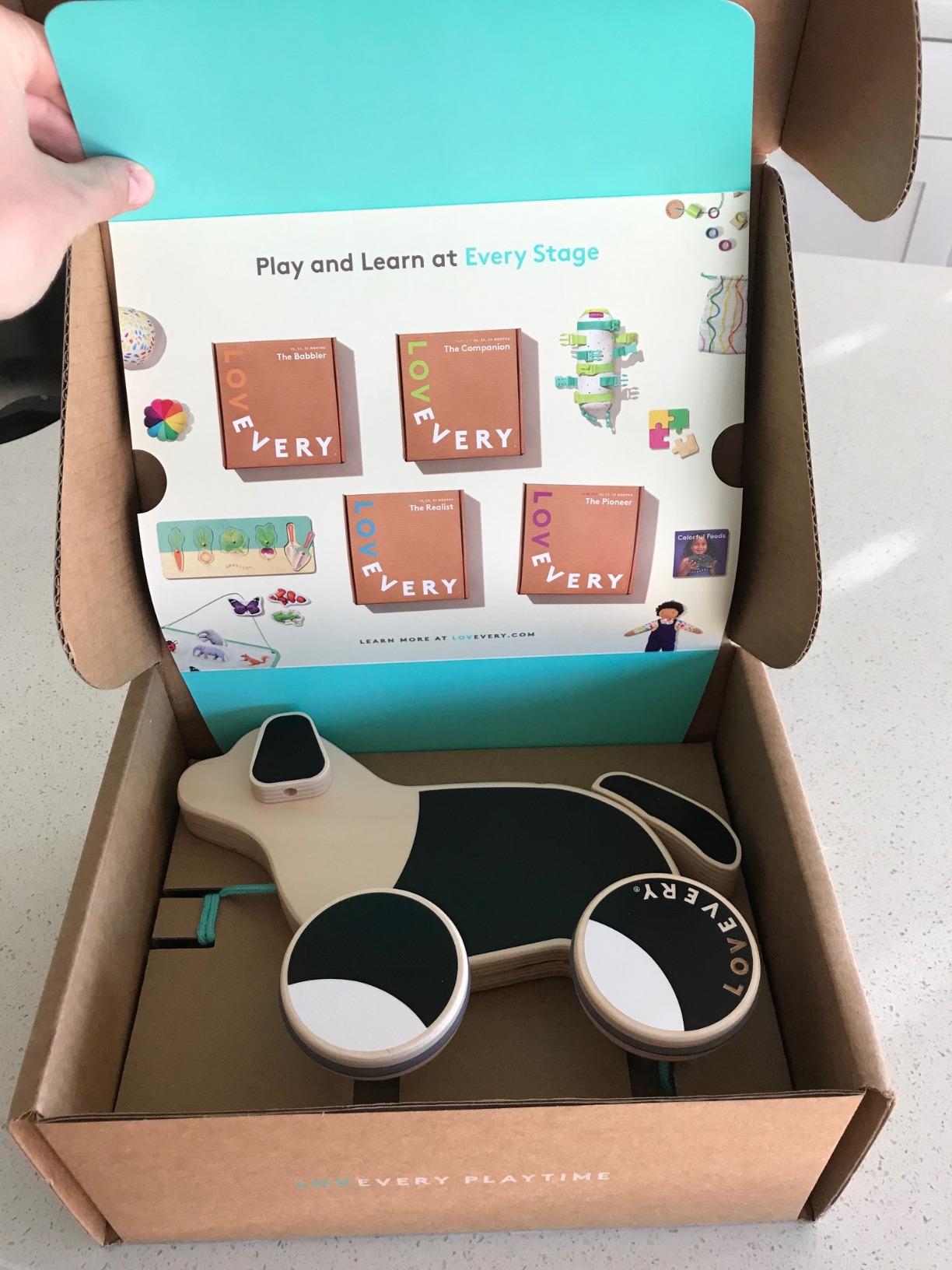LOVEVERY |The Pull Pup | Wooden Push Pull Toy, Black/White/Natural Wood, Sustainable Toy for Toddler, Ages 18+ Months customer photo 2