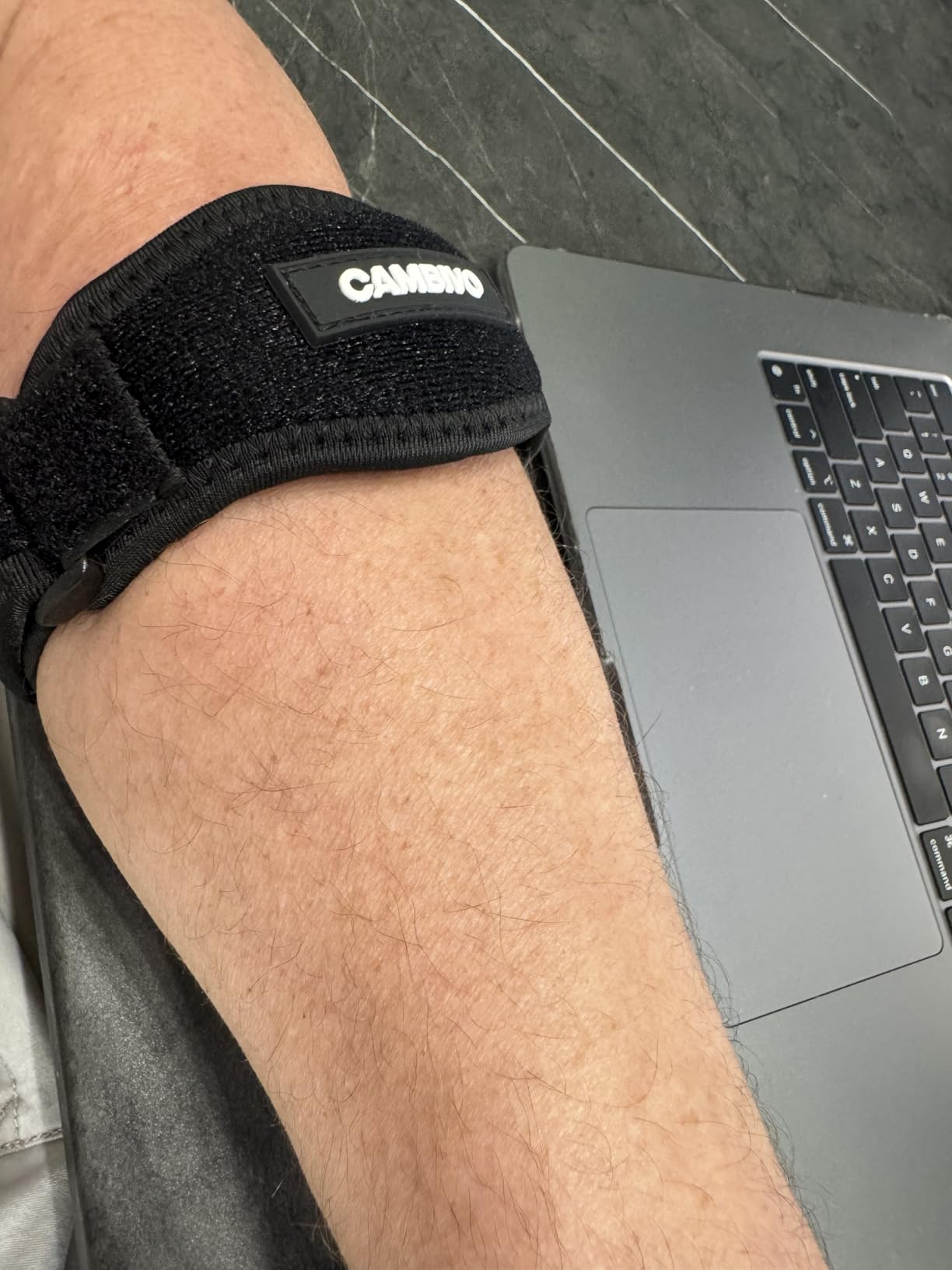 CAMBIVO 2 Pack Tennis Elbow Brace Strap for Tendonitis | EVA Compression Pad, Adjustable Strap customer photo 2