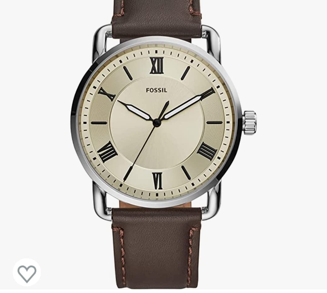 Fossil Men's Copeland Quartz Stainless Steel and Leather Three-Hand Watch for Men customer photo 1