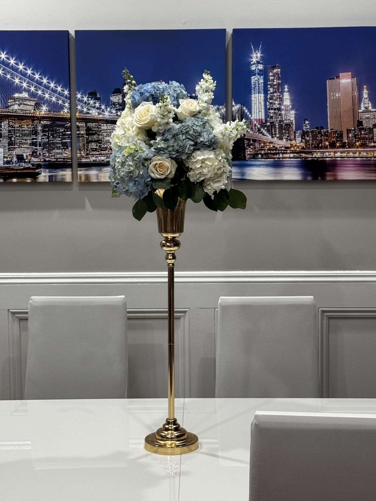 NUPTIO Centerpiece Vase Tall Gold: 2 Pcs 30.5
