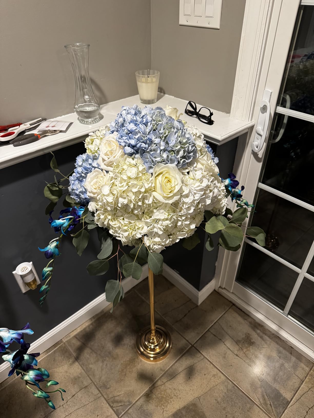NUPTIO Centerpiece Vase Tall Gold: 2 Pcs 30.5