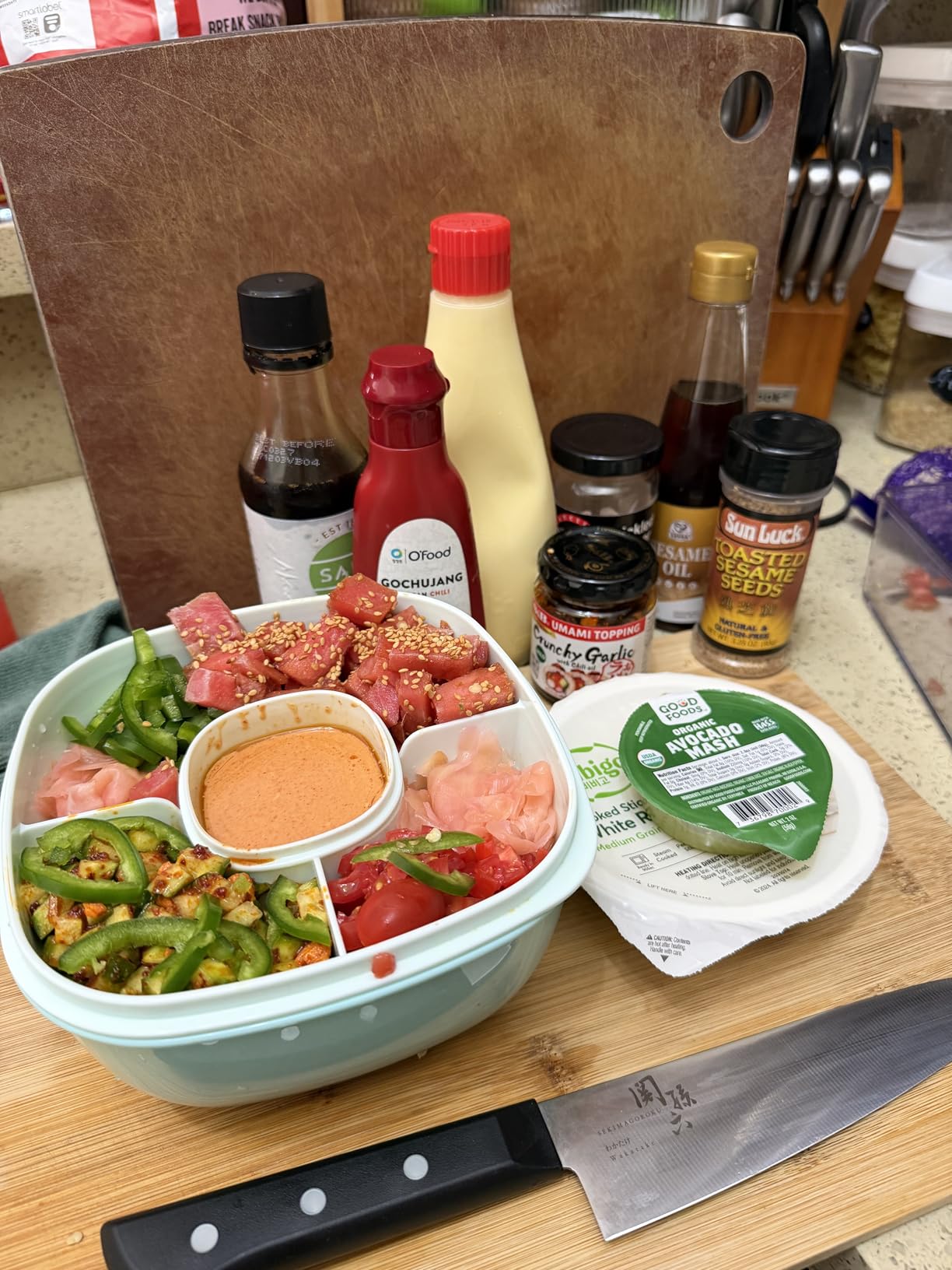 Bentgo Salad Container - 54 oz Bowl with 4-Compartment Toppings Tray, Leak-Proof Dressing Container, Reusable Fork, BPA-Free Lunch Box for Meal Prep & Food Storage; Removable Bento Tray (Khaki Green) customer photo 2