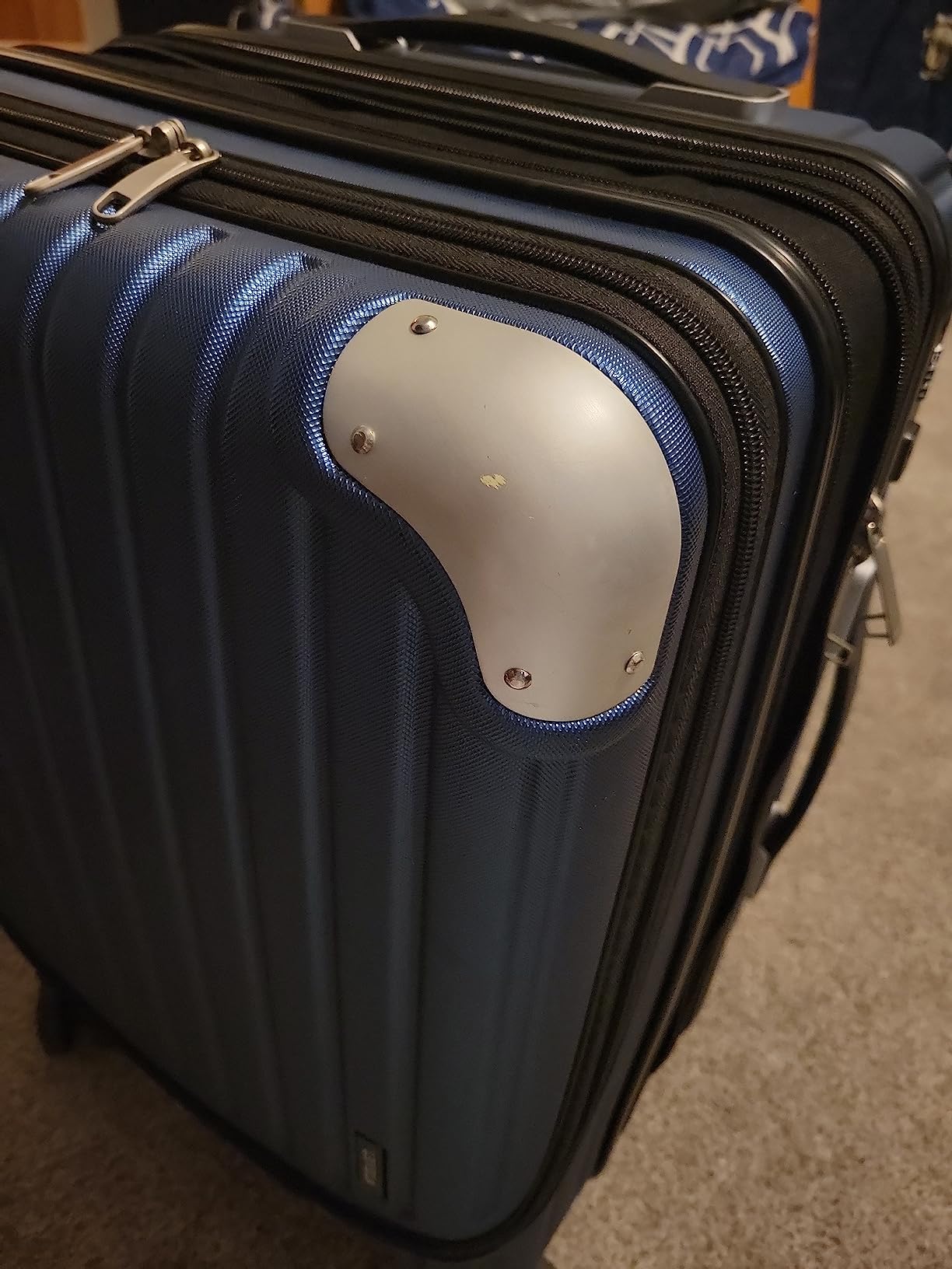 LEVEL8 Grace Carry on Luggage Airline Approved, 20 Inch Expandable Hard Sided Luggages with Spinner Wheels, Harshell Small Rolling Suitcase for Women Men with Tsa Lock, Blue customer photo 2