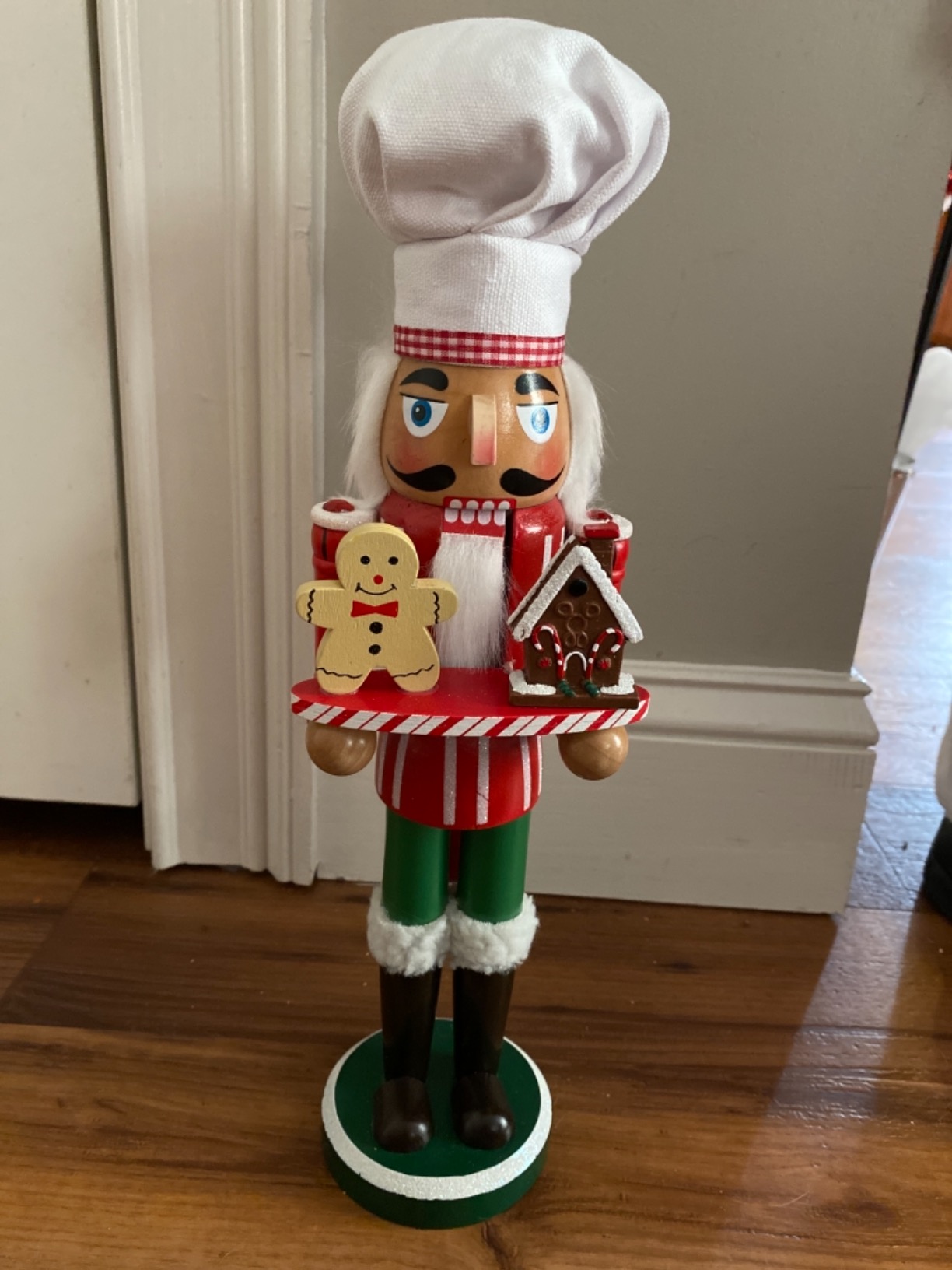 Ornativity Christmas Chef Nutcracker Figure - Wooden Chef Hat with Gingerbread Man 15
