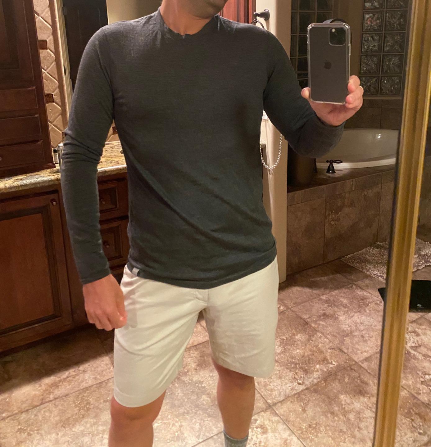 Mens 100% Merino Wool Base Layer Lightweight Long Sleeve Thermal Shirt customer photo 1