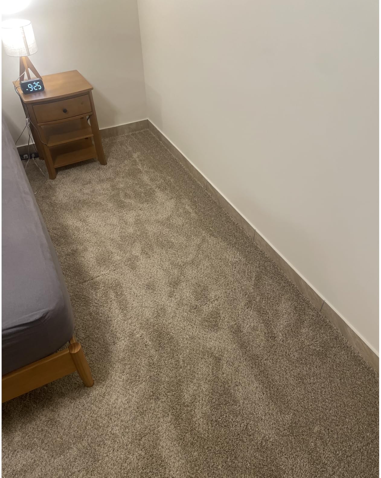 Smart Squares in A Snap Premium Plush Carpet Tiles, Made in USA - 18x18 Peel and Stick Floor Tiles with Attached Padding - Seamless DIY Carpet Squares (22.5 Sq Ft, Pack of 10, 388 Stonehenge) customer photo 1