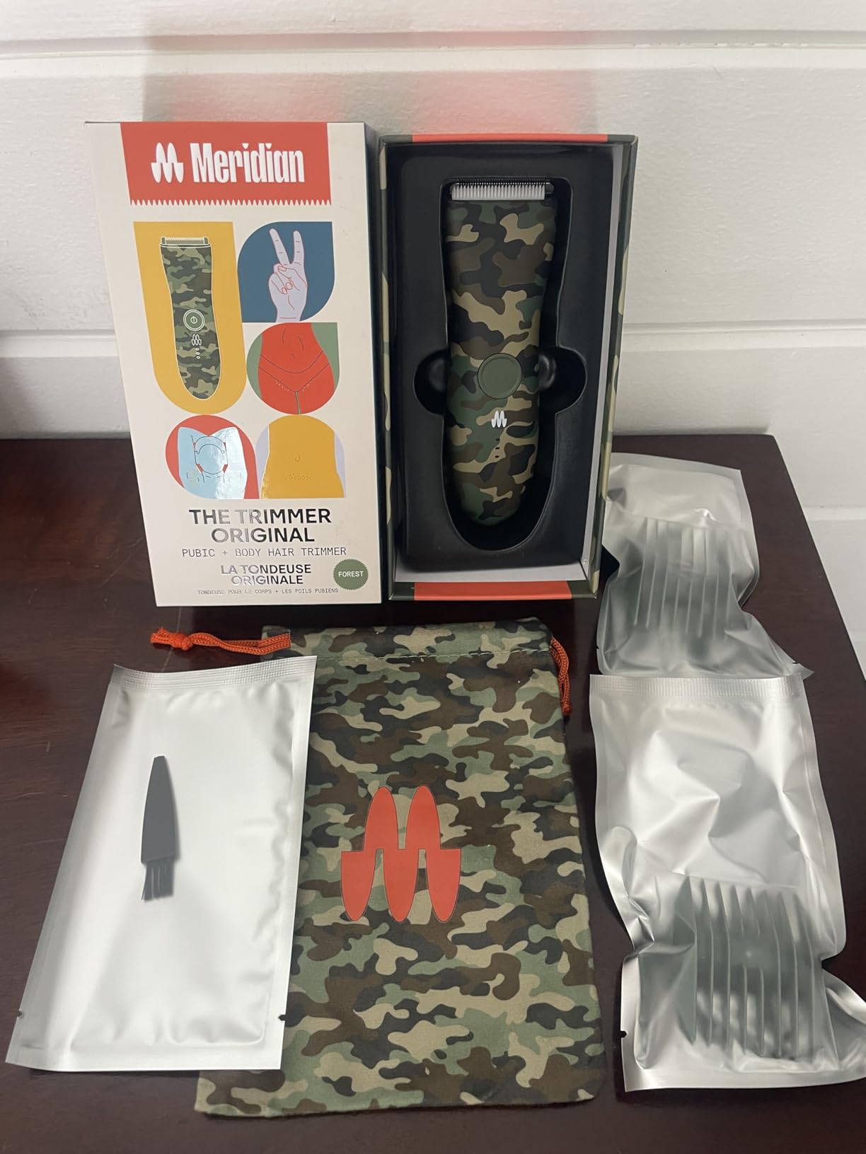 MERIDIAN The Trimmer Original - Body Hair Trimmer for Men, Electric Shaver for Pubic Hair, Chest, Legs & Bikini, Waterproof & Rechargeable, Sage customer photo 1