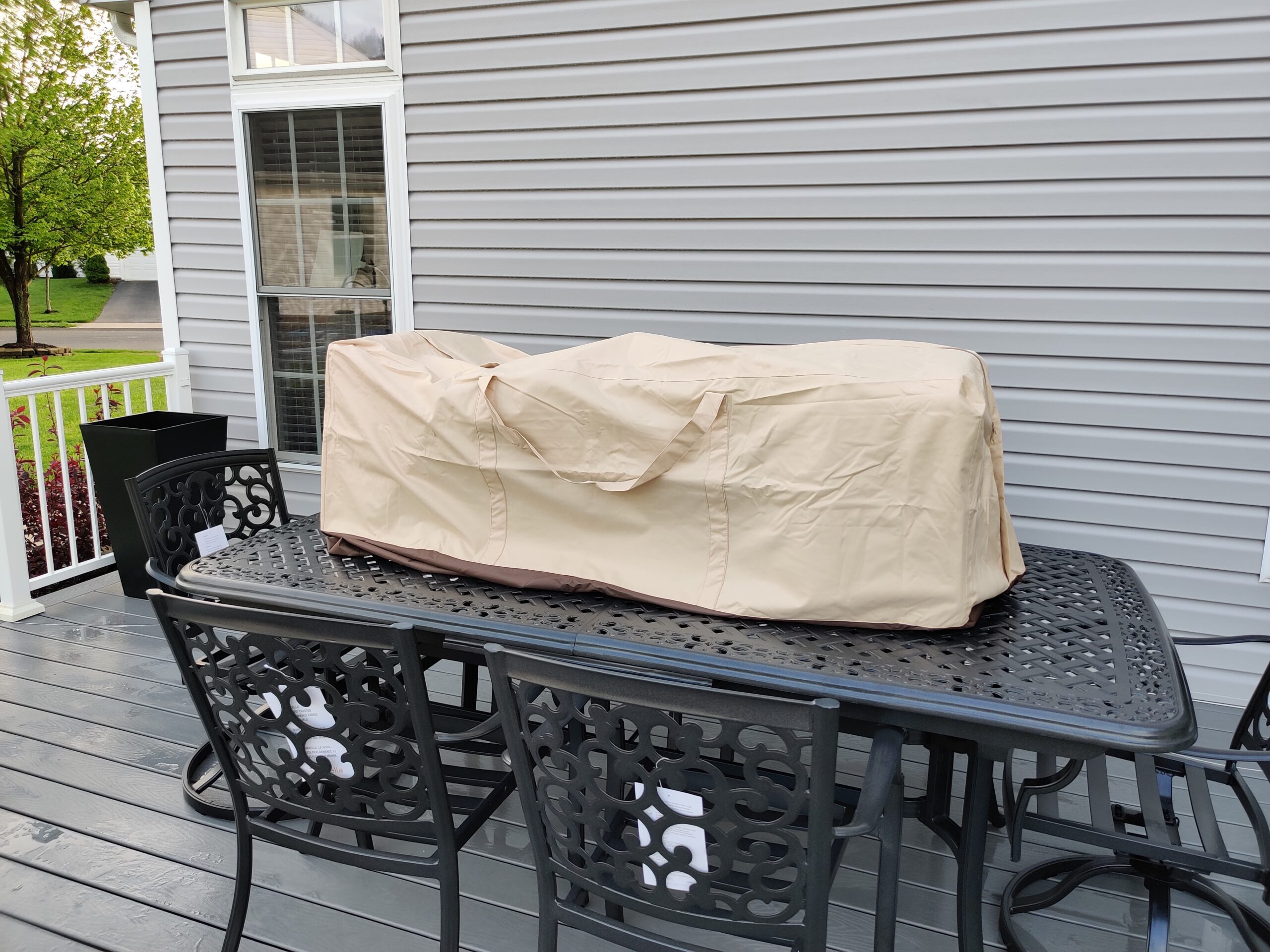 Vailge Outdoor Cushion Storage Bag Water-Resistant Patio Cushion Cover Storage Bag, Dustproof Christmas Tree Storage Bag Rectangular Patio Storage Bag for Outdoor Cushions customer photo 1