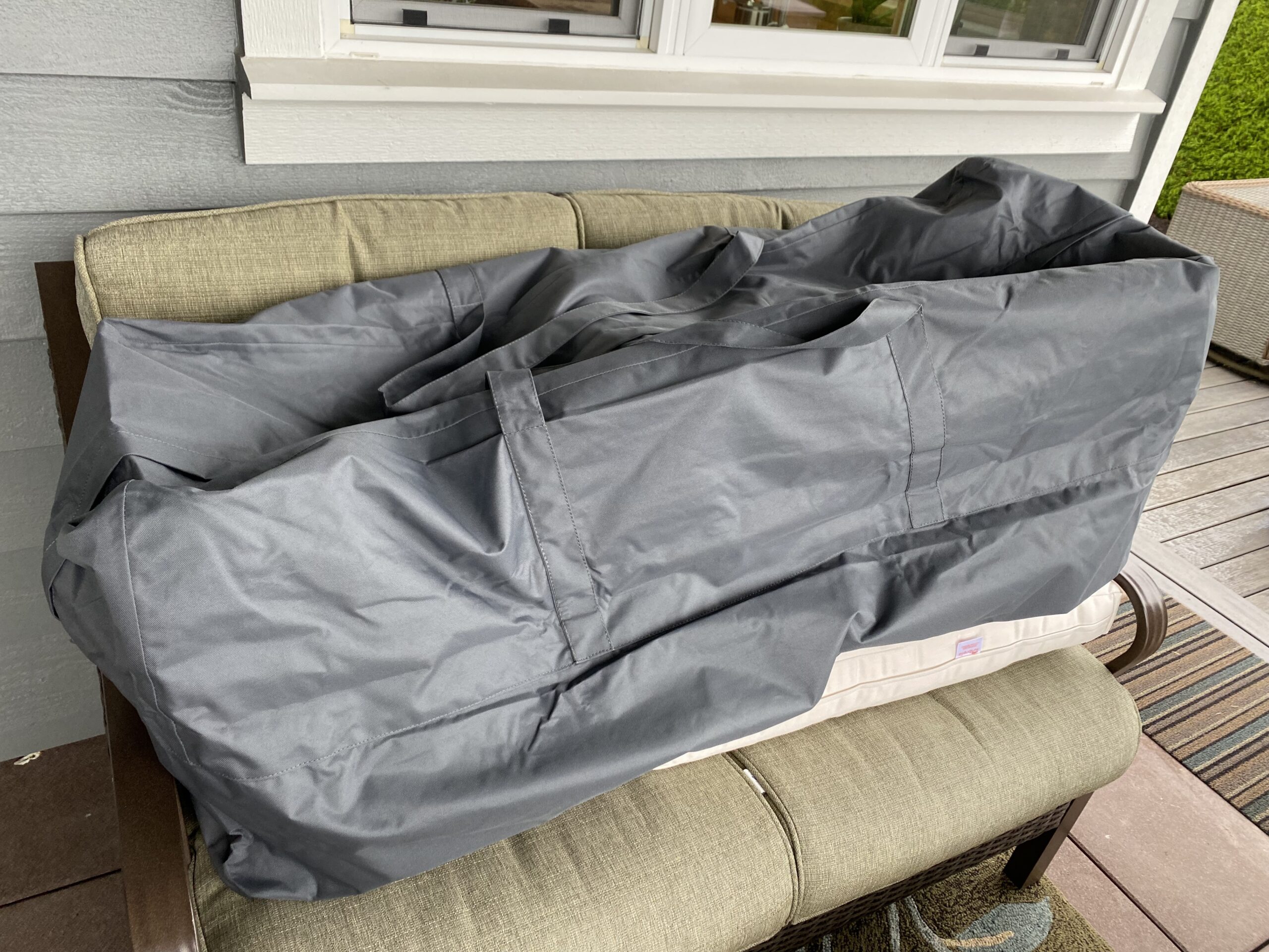 Vailge Outdoor Cushion Storage Bag Water-Resistant Patio Cushion Cover Storage Bag, Dustproof Christmas Tree Storage Bag Rectangular Patio Storage Bag for Outdoor Cushions customer photo 2