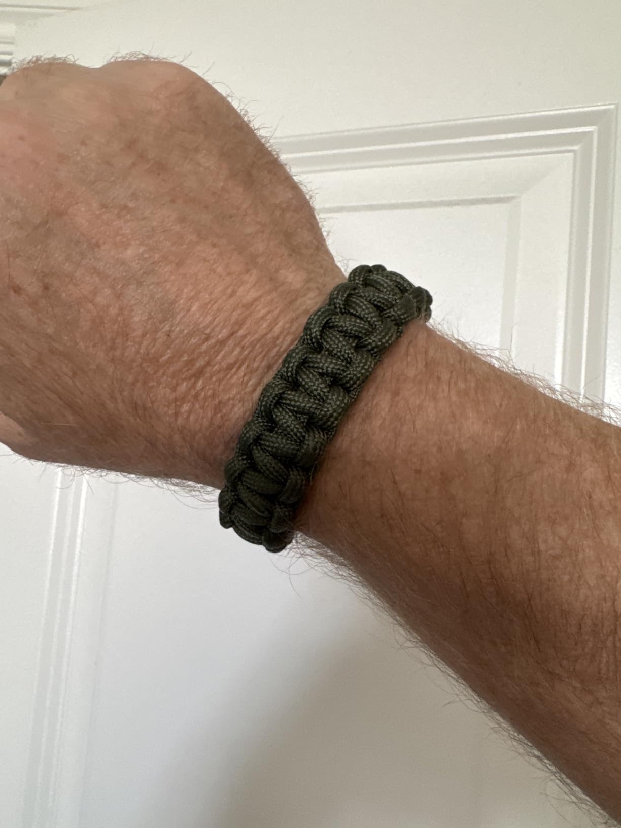 Texas Bushcraft Firecraft Cord Survival Bracelet - Paracord Bracelet with Bow Shackle for Camping and Emergency - 3 Extra Strands Include Wax Thread, Tinder, and Fishing Line customer photo 2